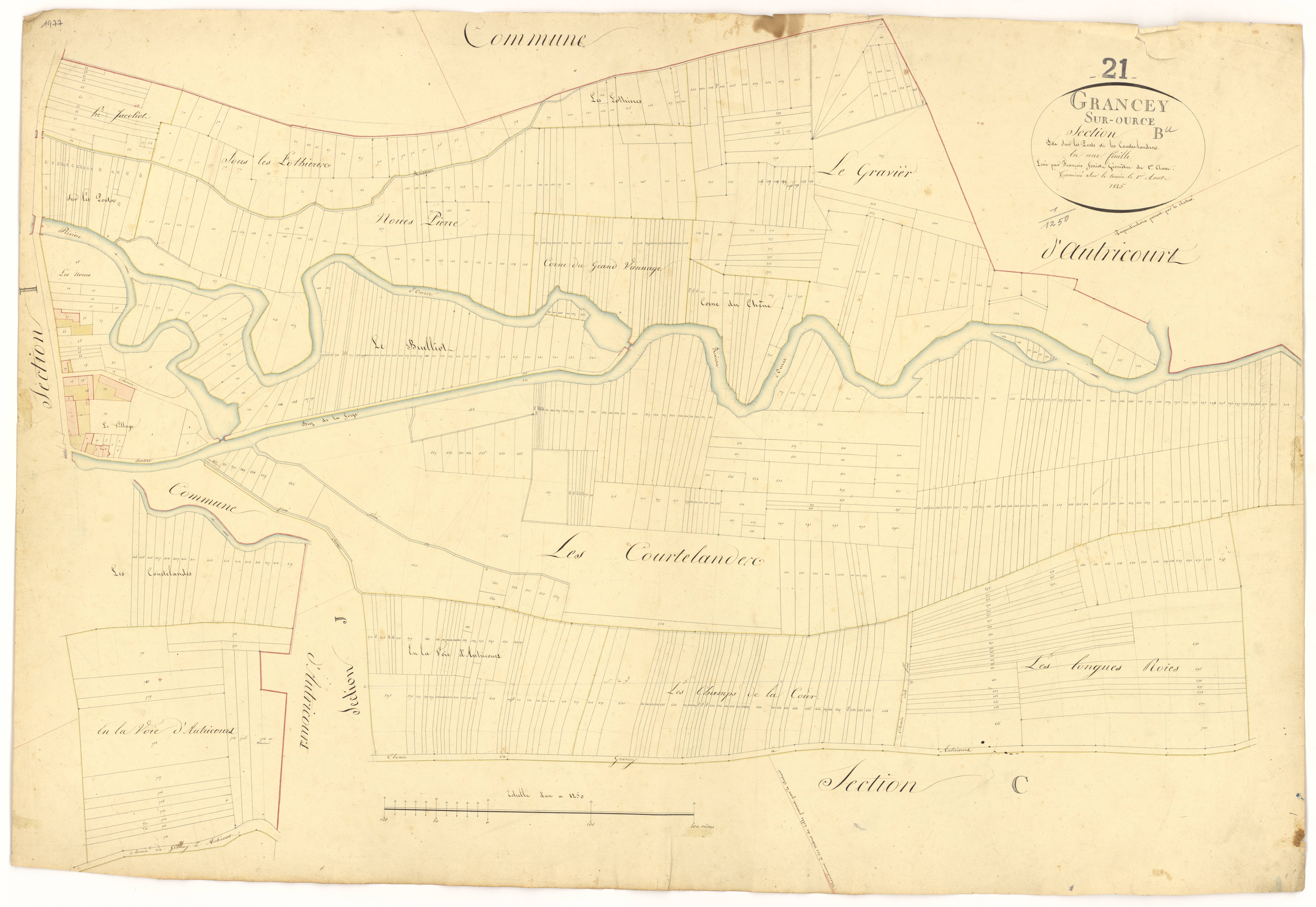 Grancey-sur-Ource - Section B - 3 P PLAN 313/3