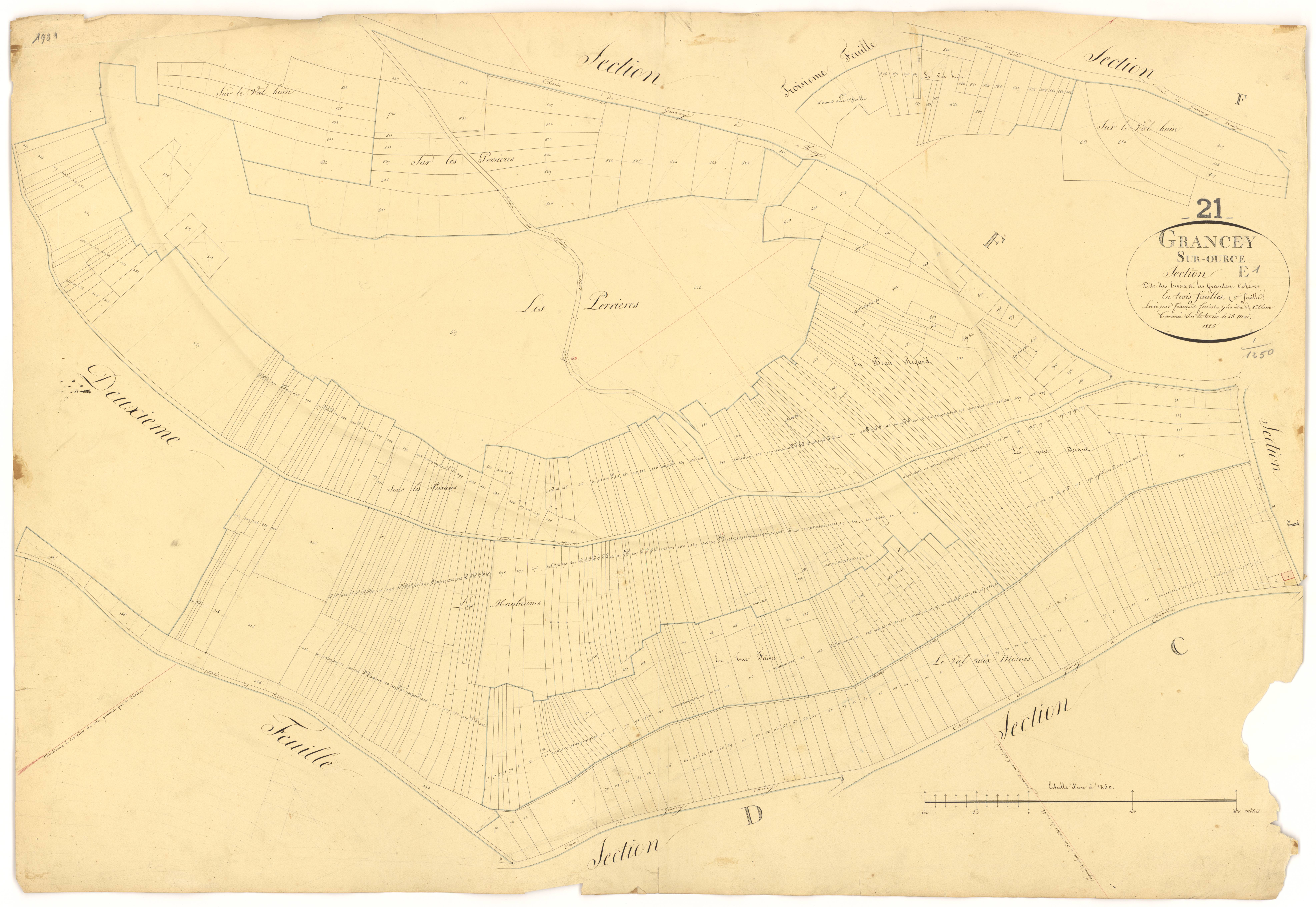 Grancey-sur-Ource - Section E1 - 3 P PLAN 313/7
