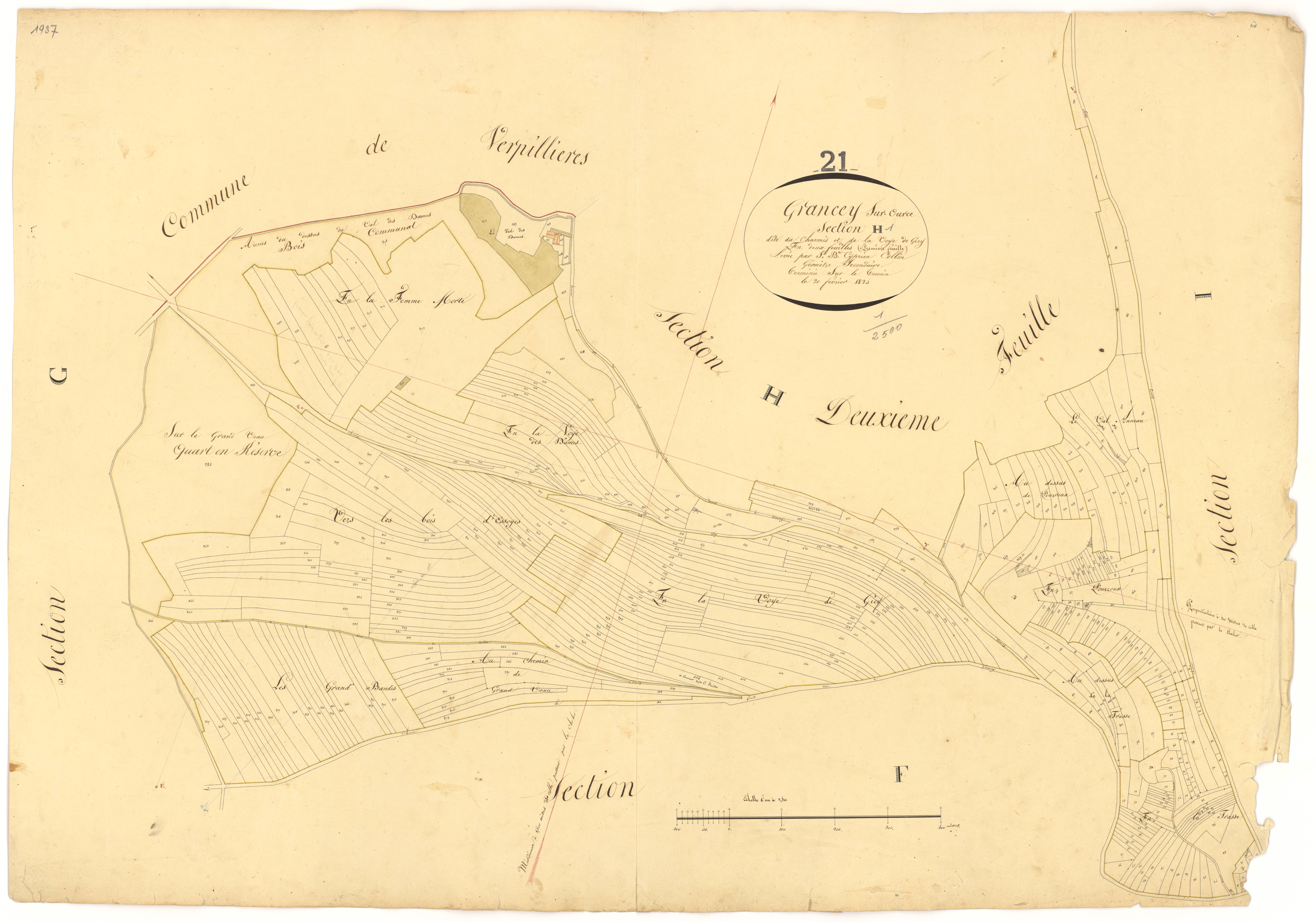 Grancey-sur-Ource - Section H1 - 3 P PLAN 313/13