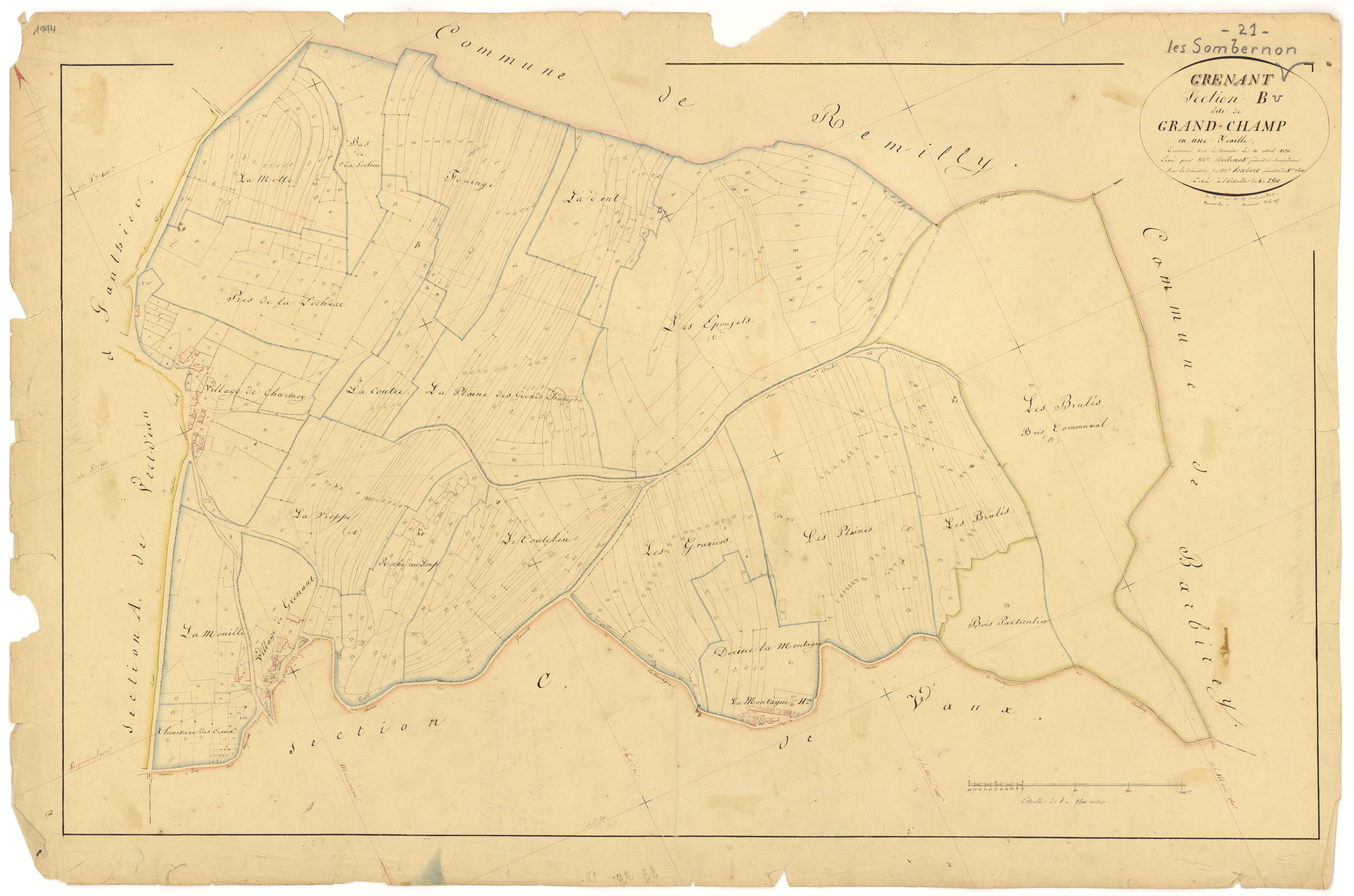 Grenant-lès-Sombernon - Section B - 3 P PLAN 314/3