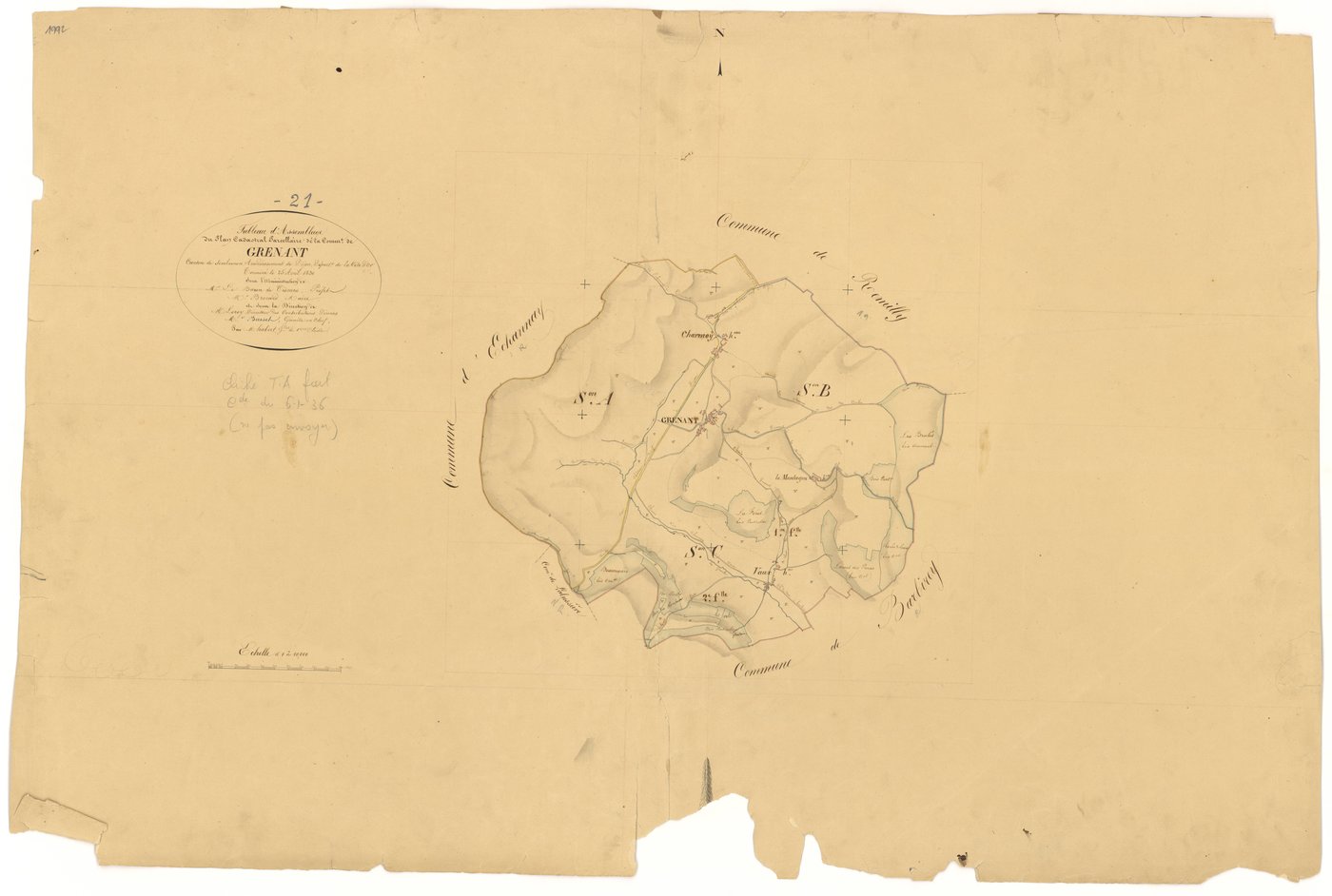 Grenant-lès-Sombernon - Tableau d'assemblage - 3 P PLAN 314/1
