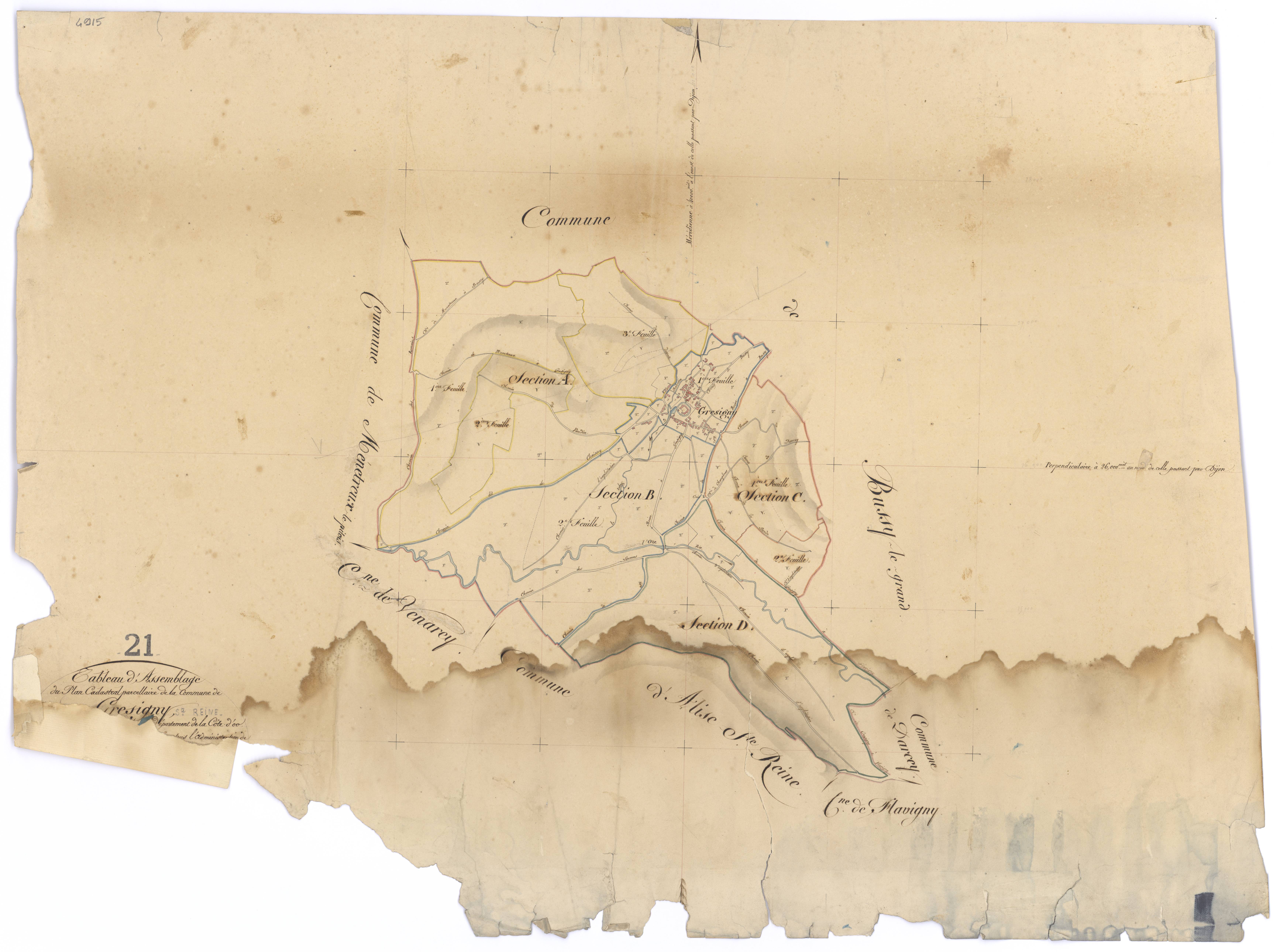 Grésigny-Sainte-Reine - Tableau d'assemblage - 3 P PLAN 315/1