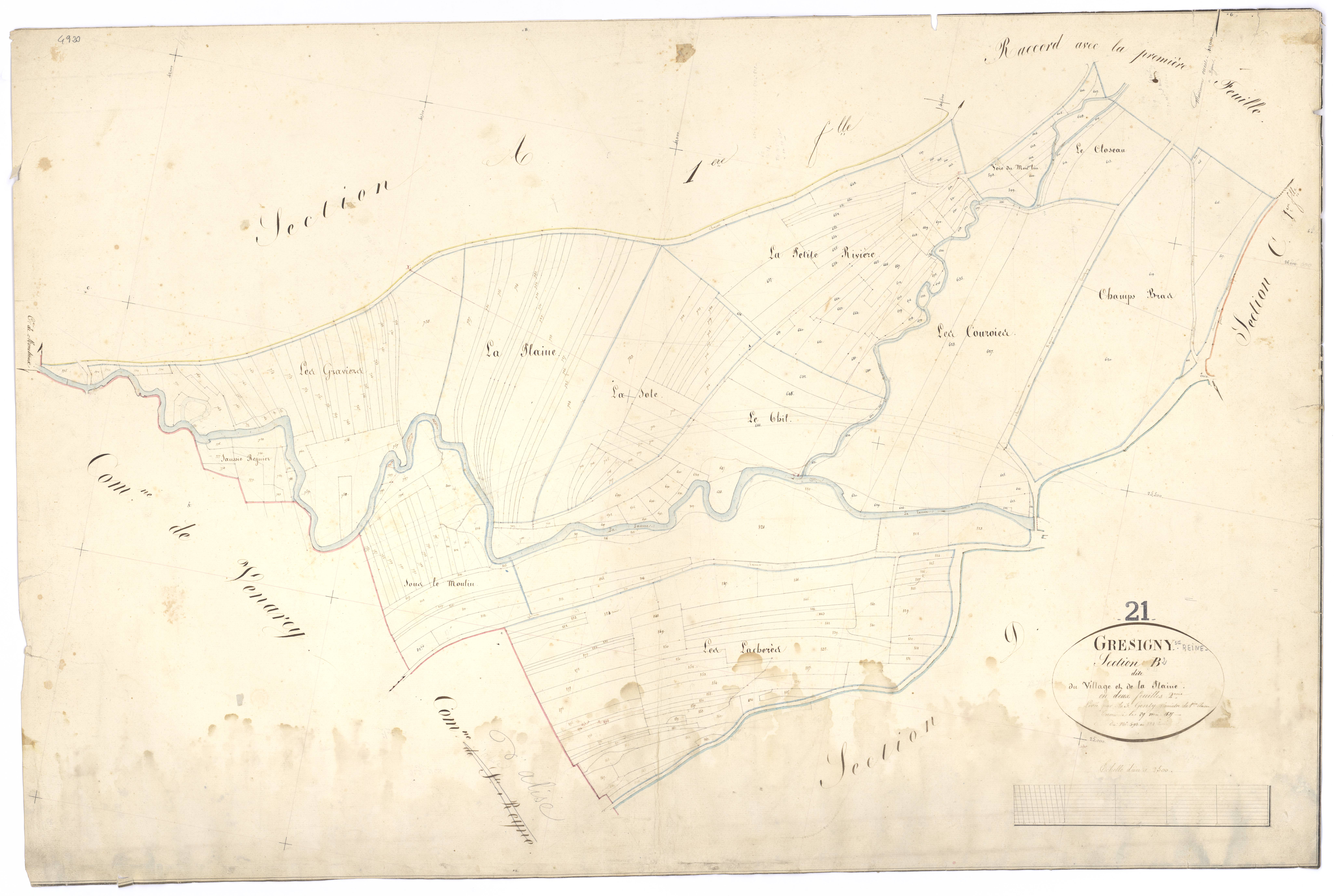 Grésigny-Sainte-Reine - Section B2 - 3 P PLAN 315/6