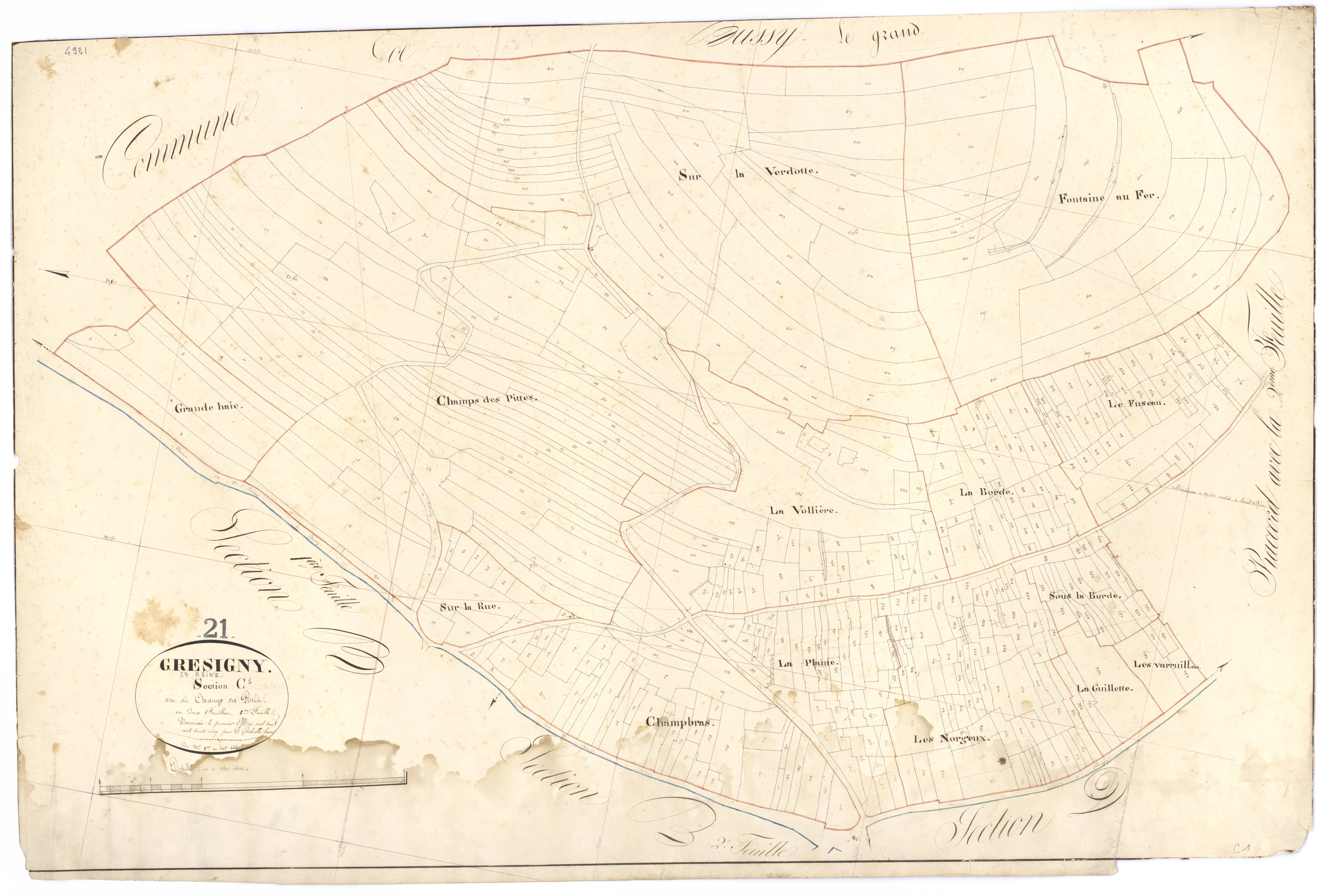 Grésigny-Sainte-Reine - Section C1 - 3 P PLAN 315/7
