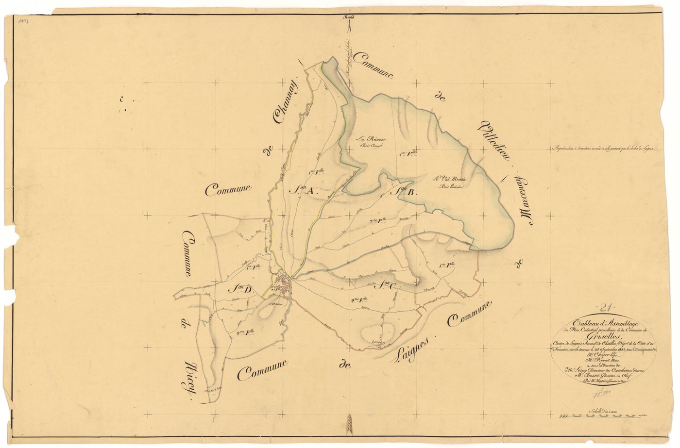 Griselles - Tableau d'assemblage - 3 P PLAN 317/1