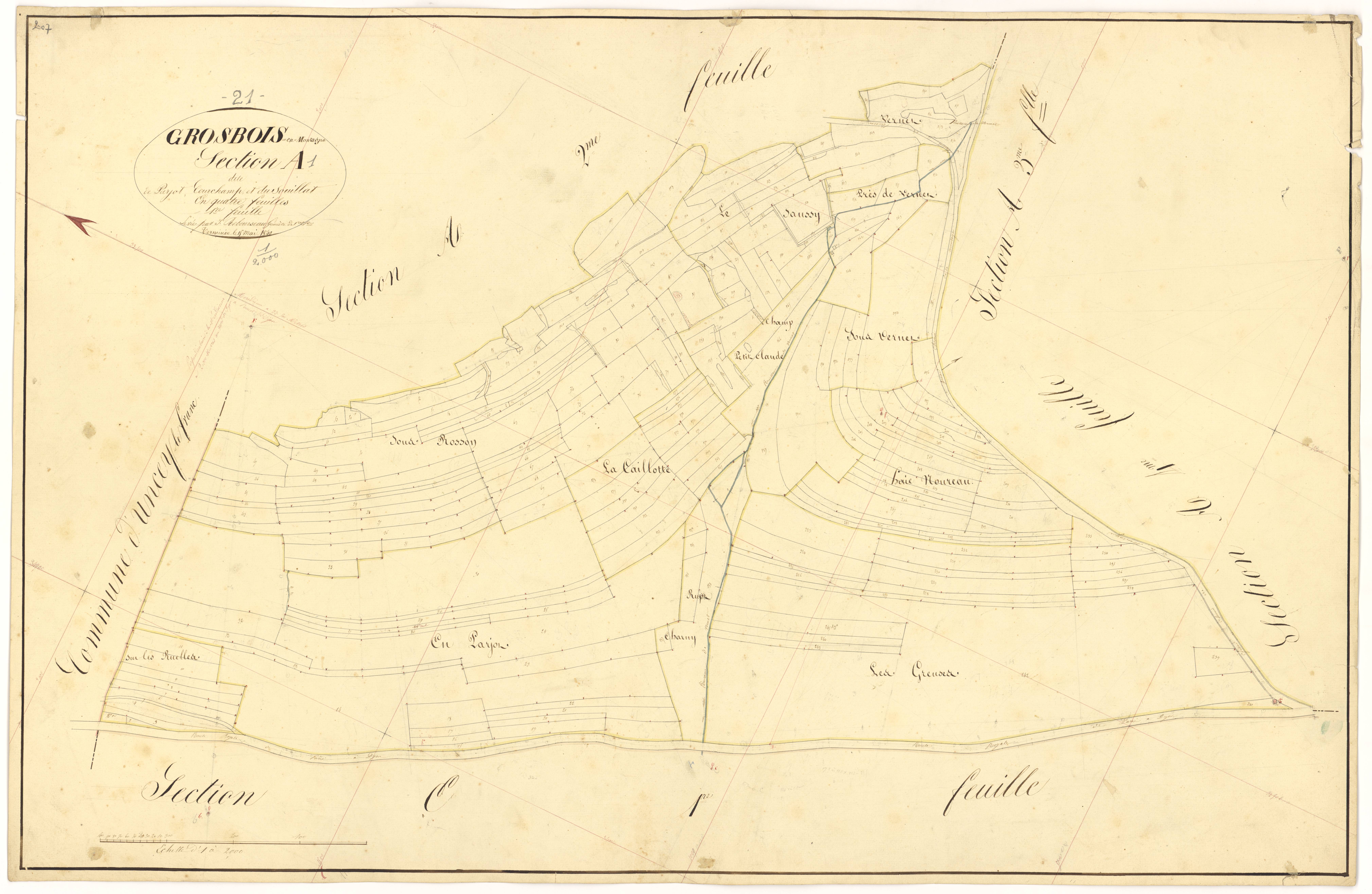 Grosbois-en-Montagne - Section A1 - 3 P PLAN 318/2