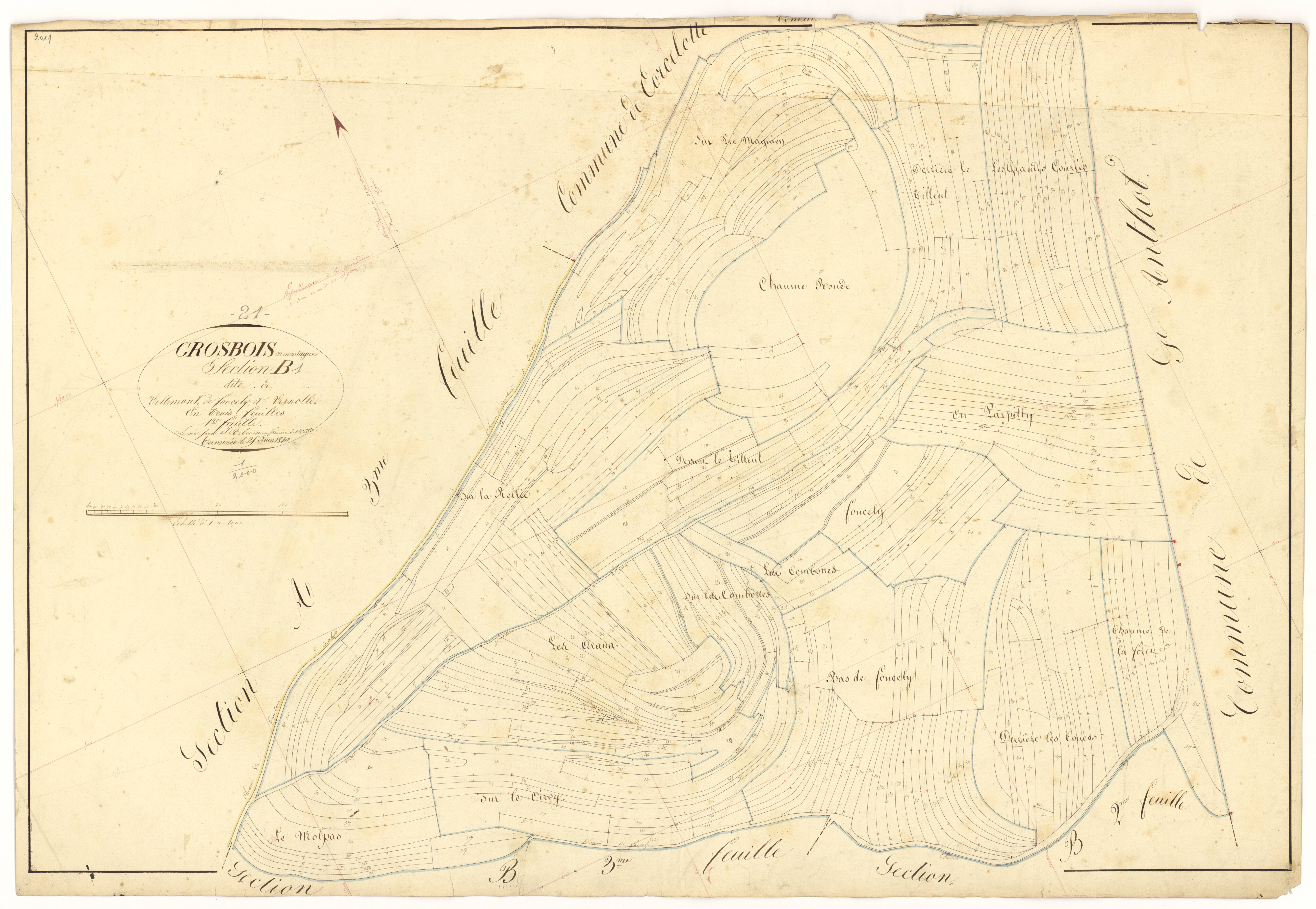 Grosbois-en-Montagne - Section B1 - 3 P PLAN 318/6