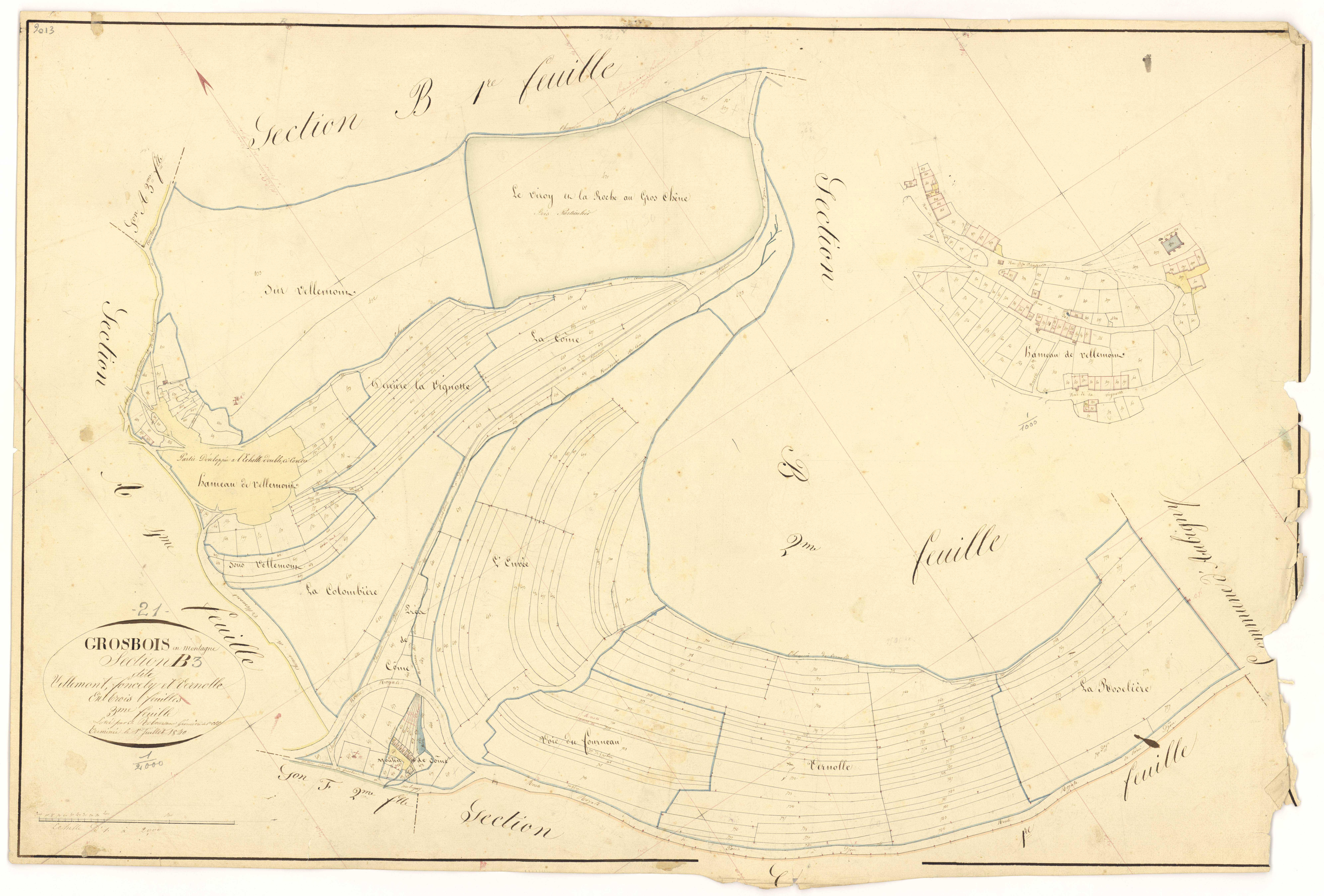 Grosbois-en-Montagne - Section B3 - 3 P PLAN 318/8