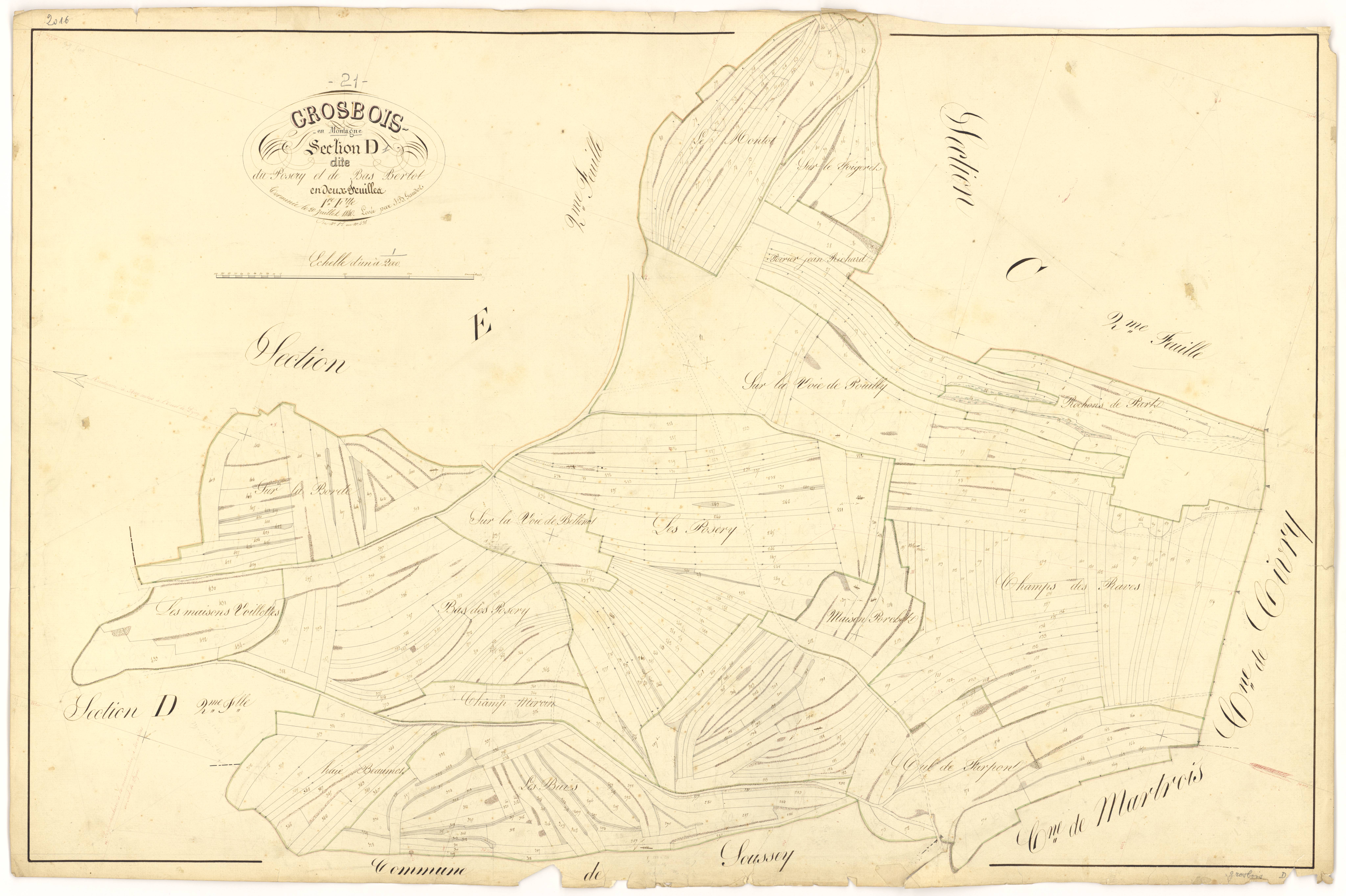 Grosbois-en-Montagne - Section D1 - 3 P PLAN 318/11