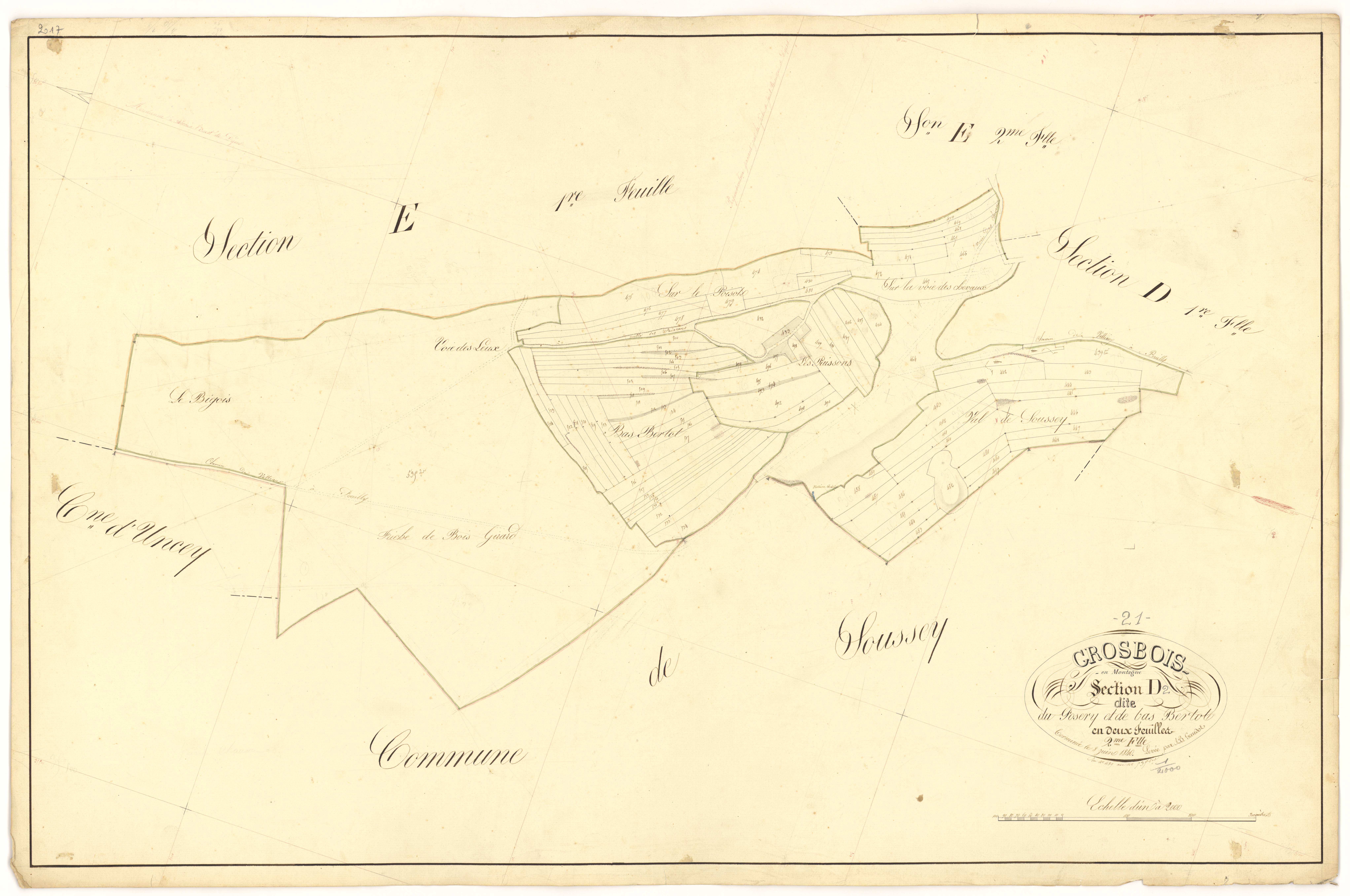 Grosbois-en-Montagne - Section D2 - 3 P PLAN 318/12