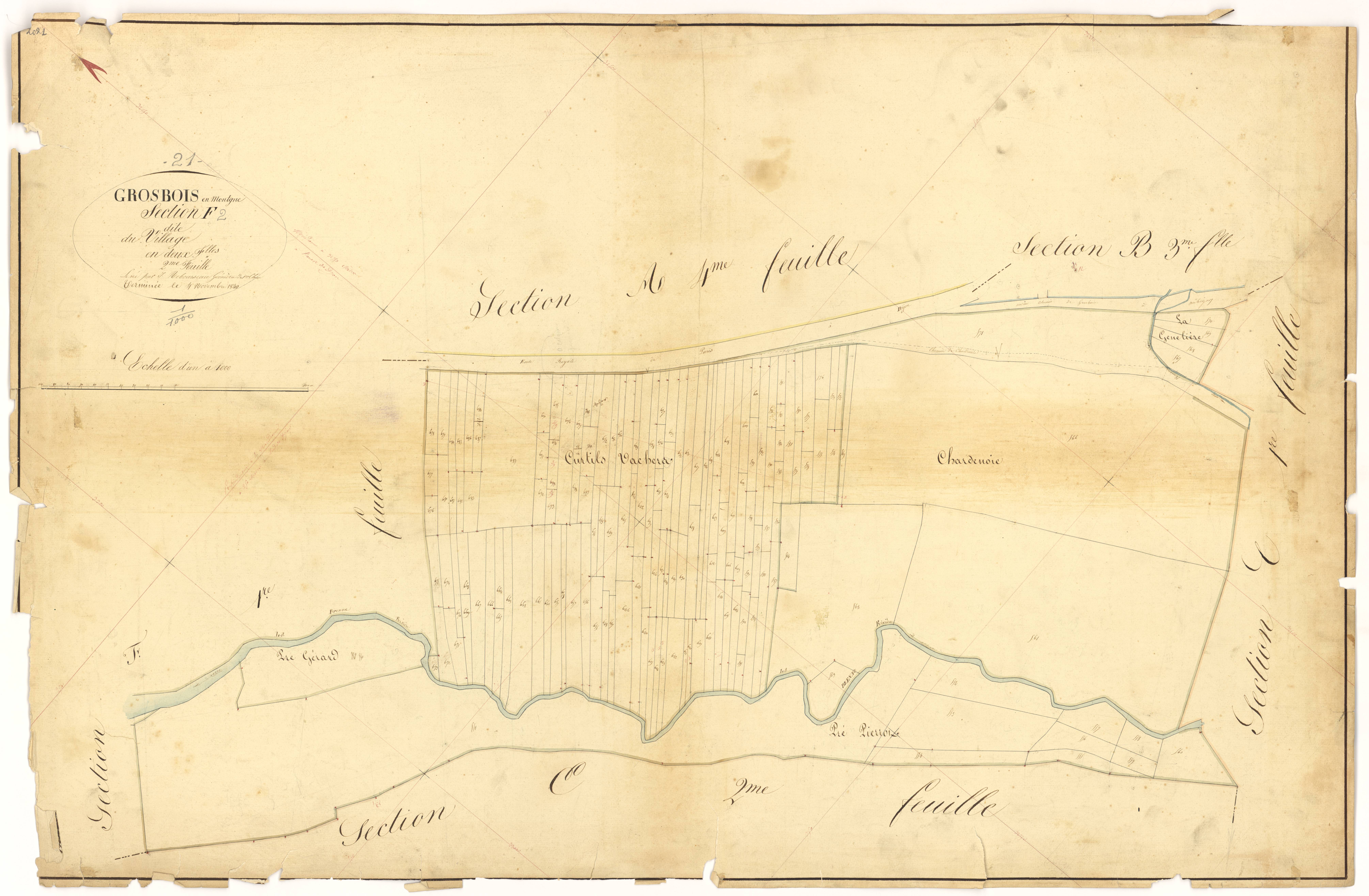 Grosbois-en-Montagne - Section F2 - 3 P PLAN 318/16