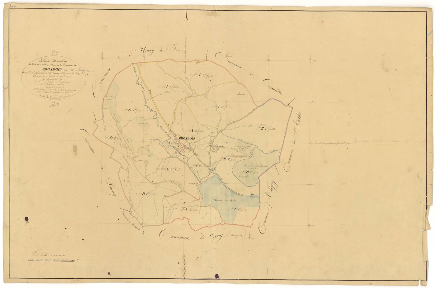 Grosbois-en-Montagne - Tableau d'assemblage - 3 P PLAN 318/1