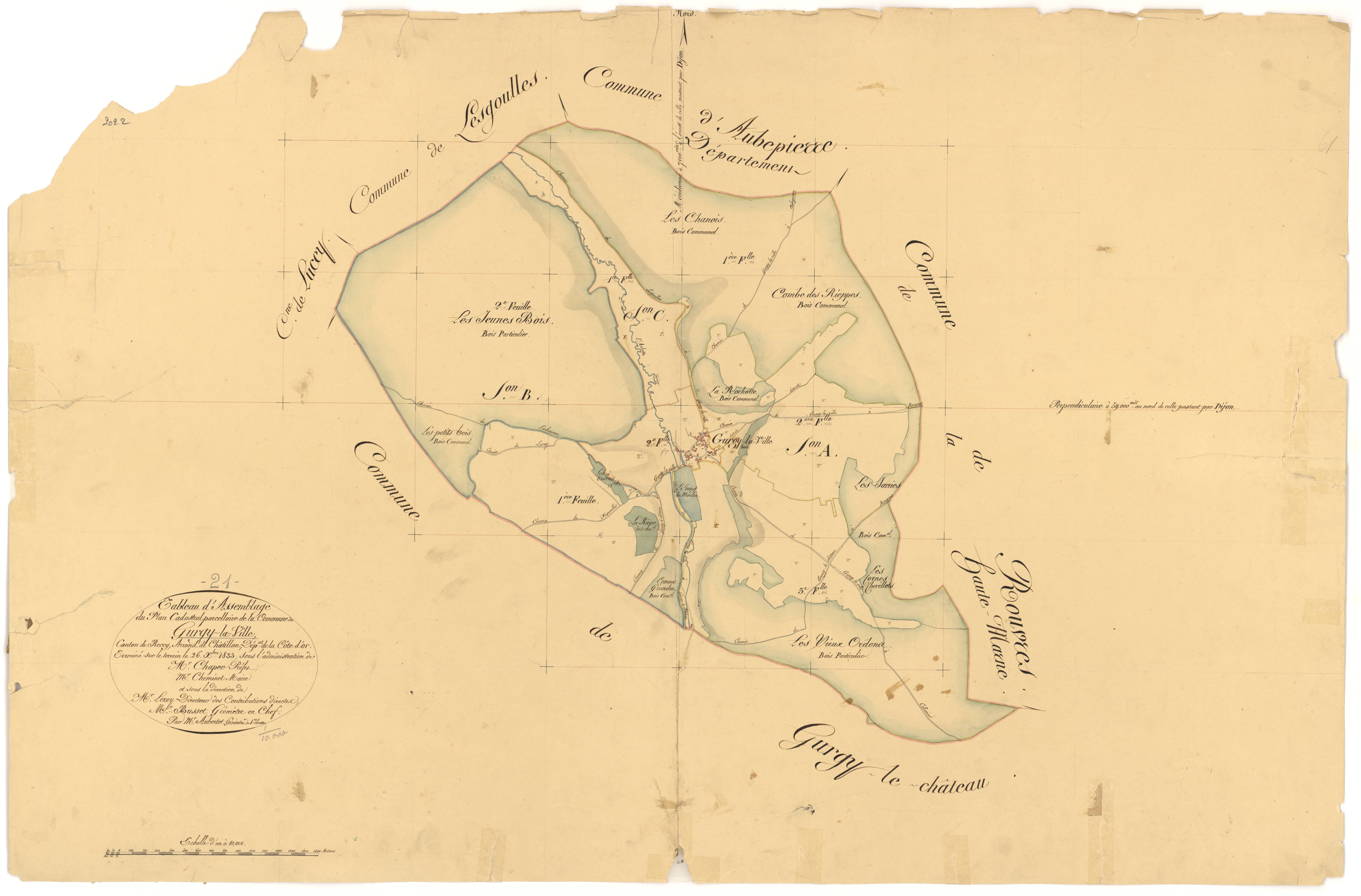 Gurgy-la-Ville - Tableau d'assemblage - 3 P PLAN 320/1