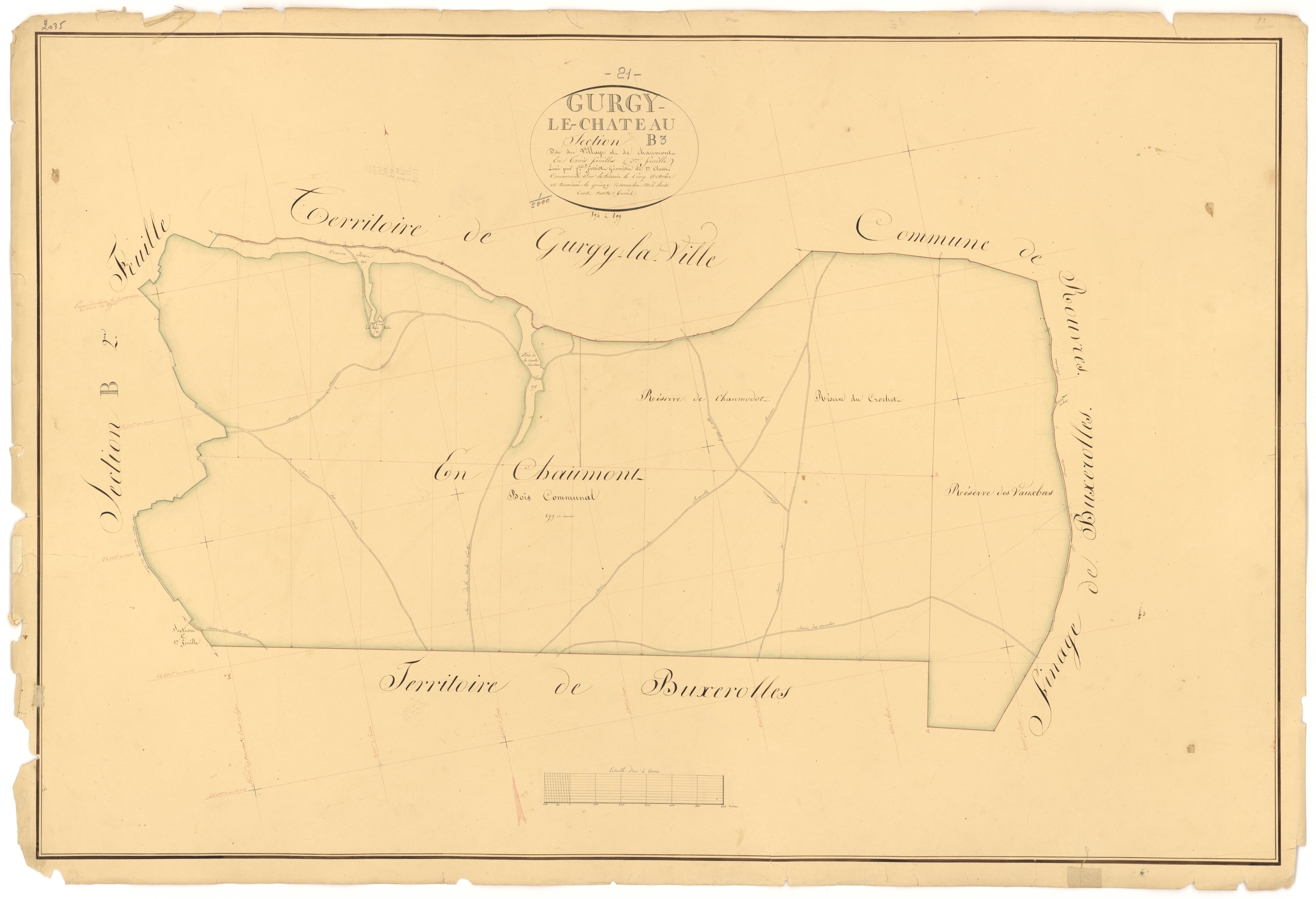 Gurgy-le-Château - Section B3 - 3 P PLAN 321/6