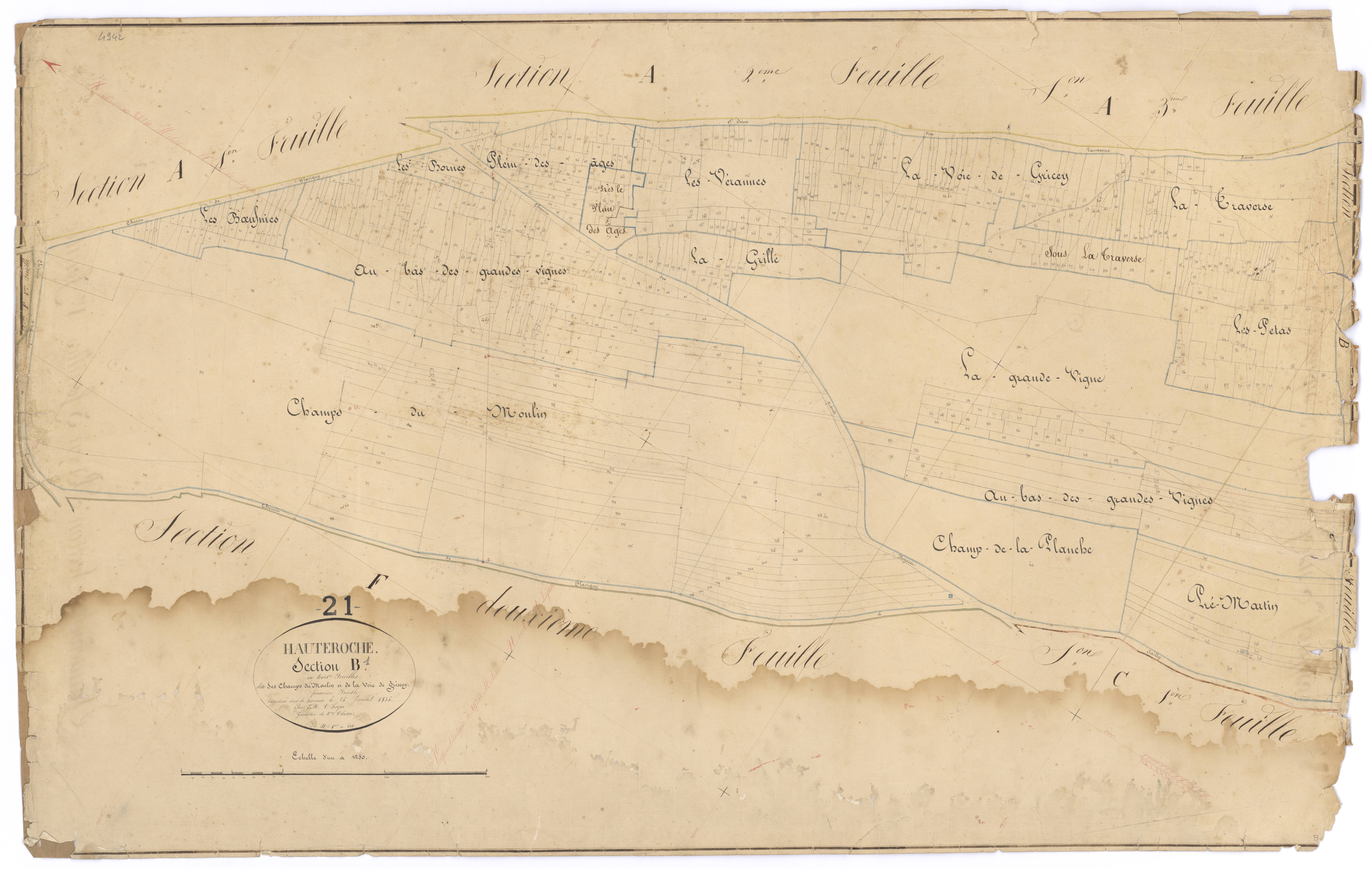 Hauteroche - Section B1 - 3 P PLAN 322/5
