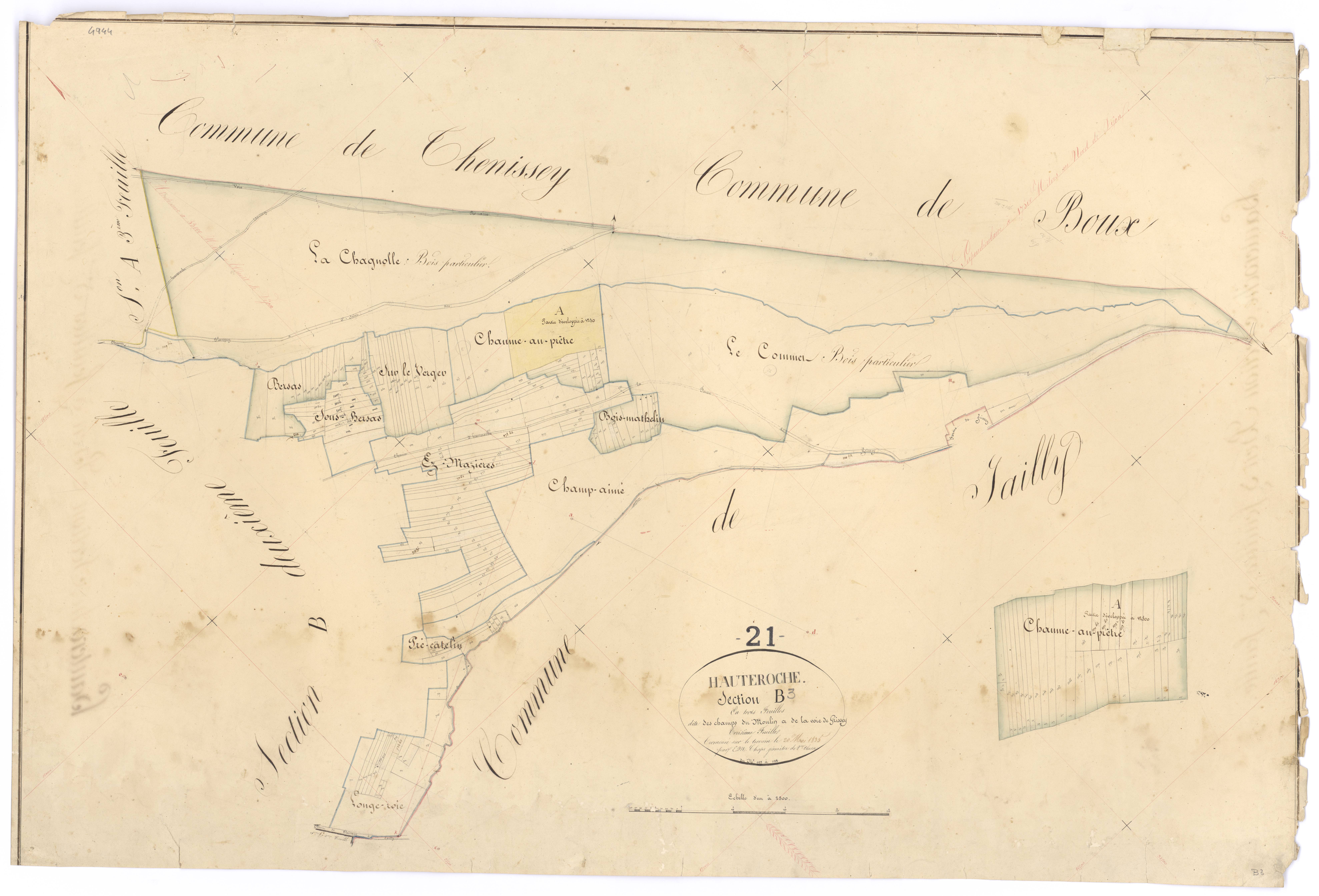Hauteroche - Section B3 - 3 P PLAN 322/7