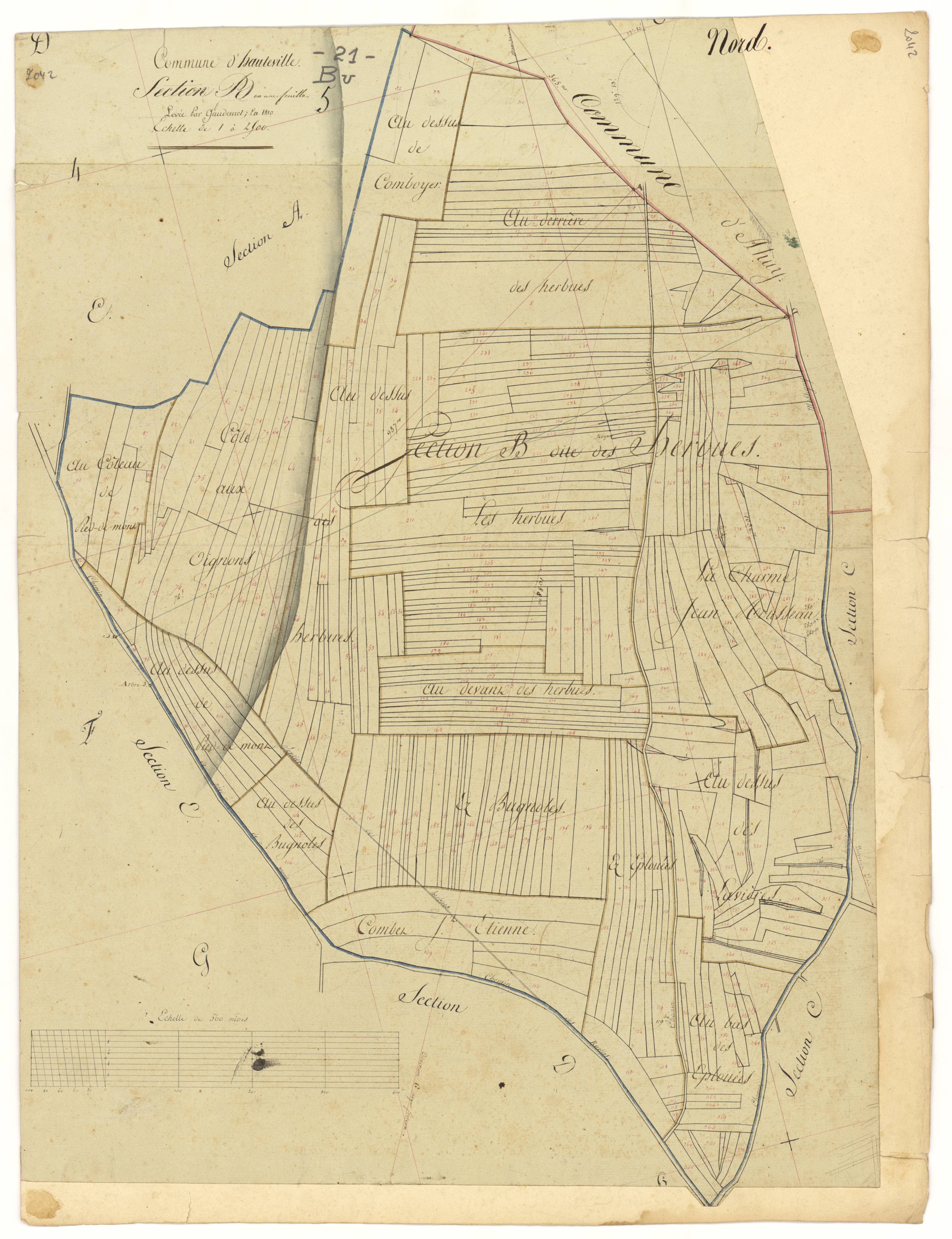 Hauteville-lès-Dijon - Section B - 3 P PLAN 323/3