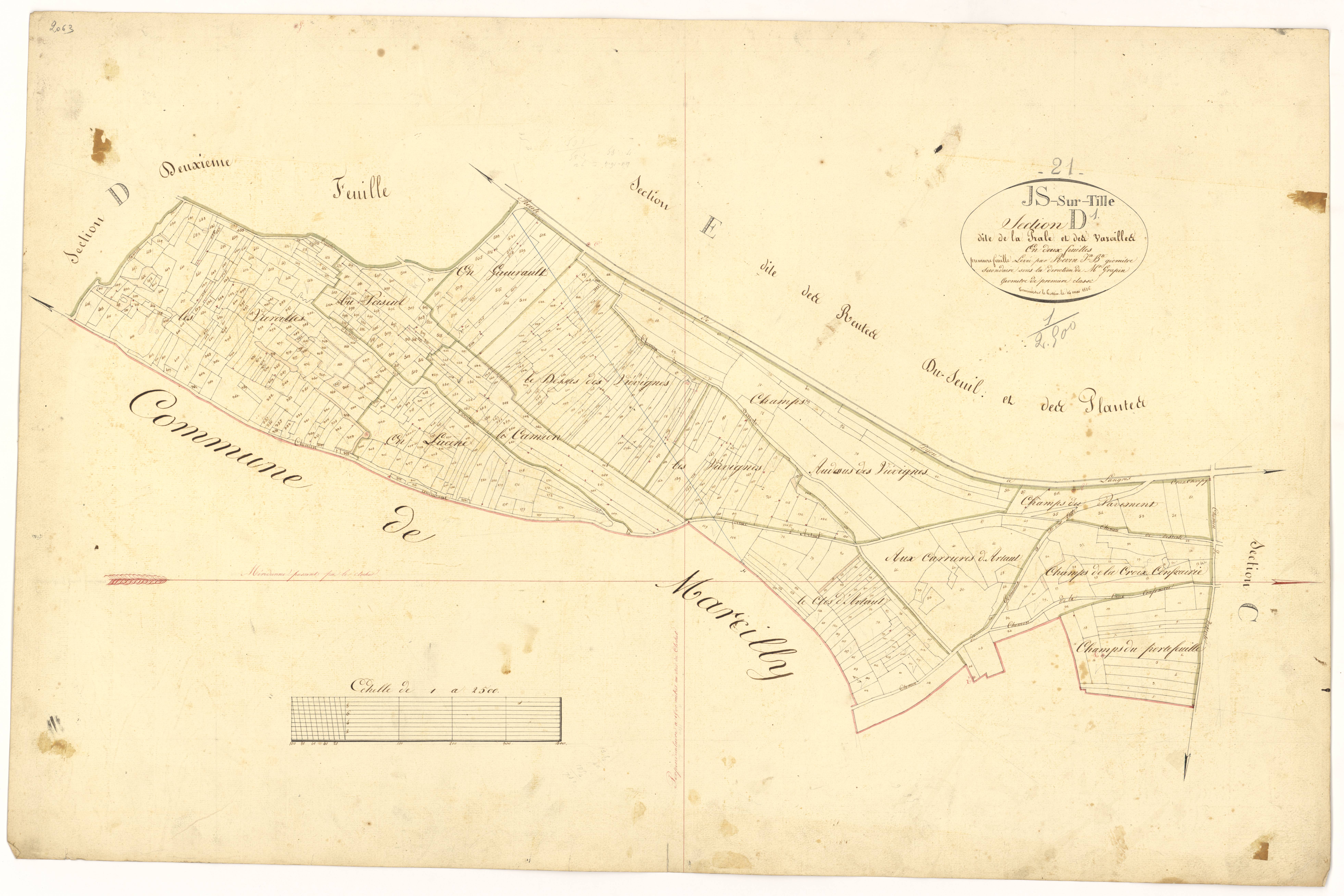 Is-sur-Tille - Section D1 - 3 P PLAN 325/9