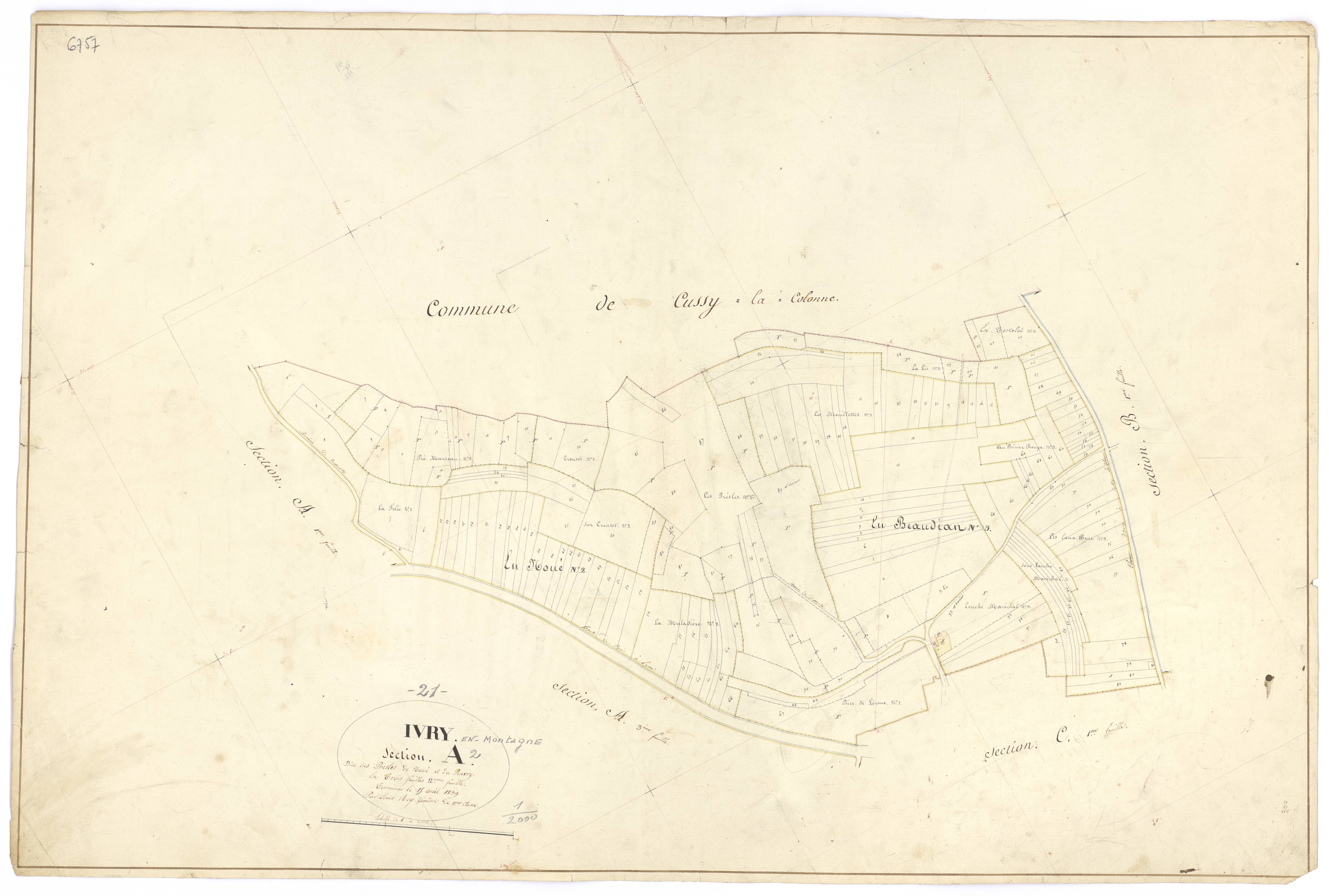 Ivry-en-Montagne - Section A2 - 3 P PLAN 326/4