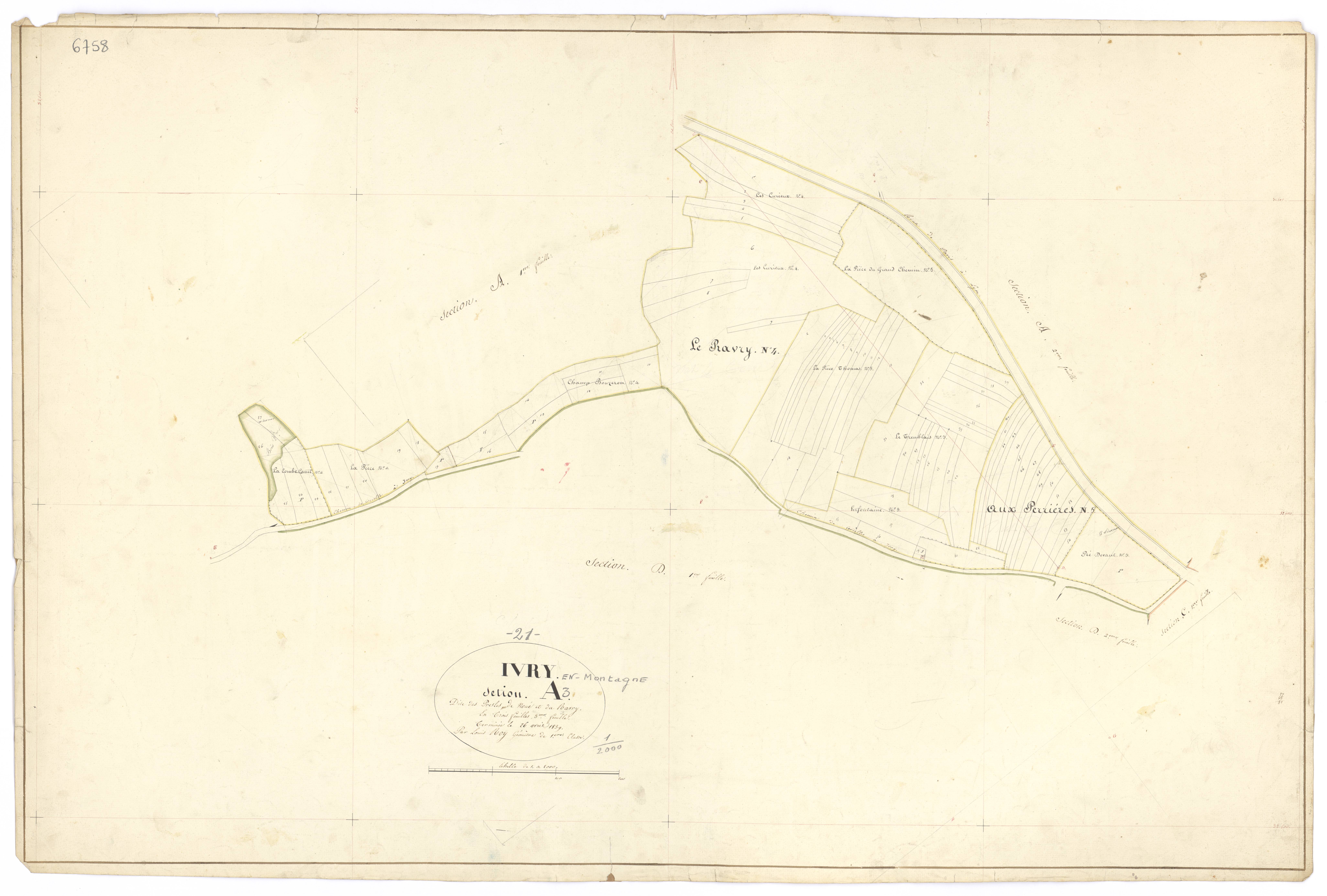 Ivry-en-Montagne - Section A3 - 3 P PLAN 326/5