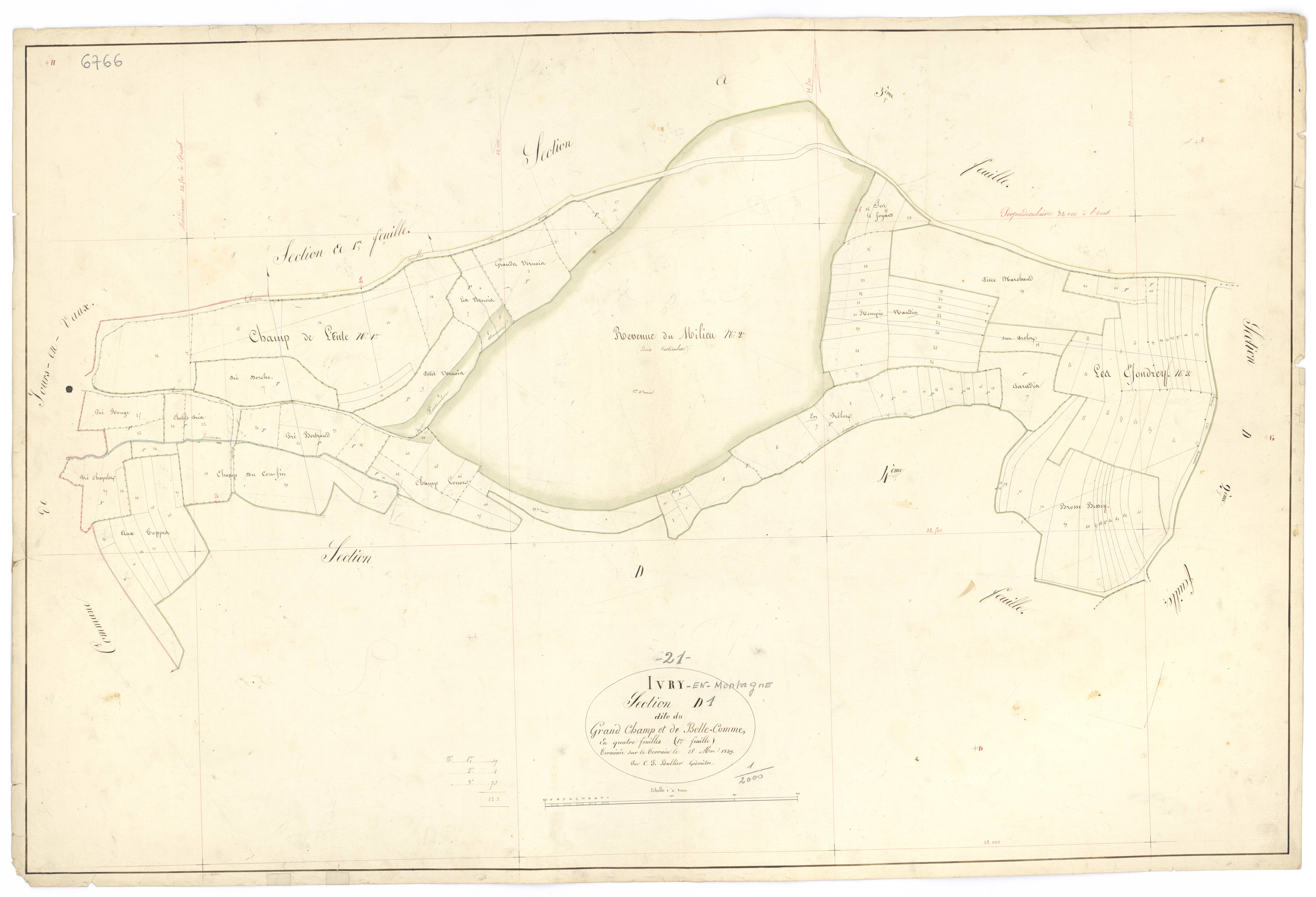 Ivry-en-Montagne - Section D1 - 3 P PLAN 326/13