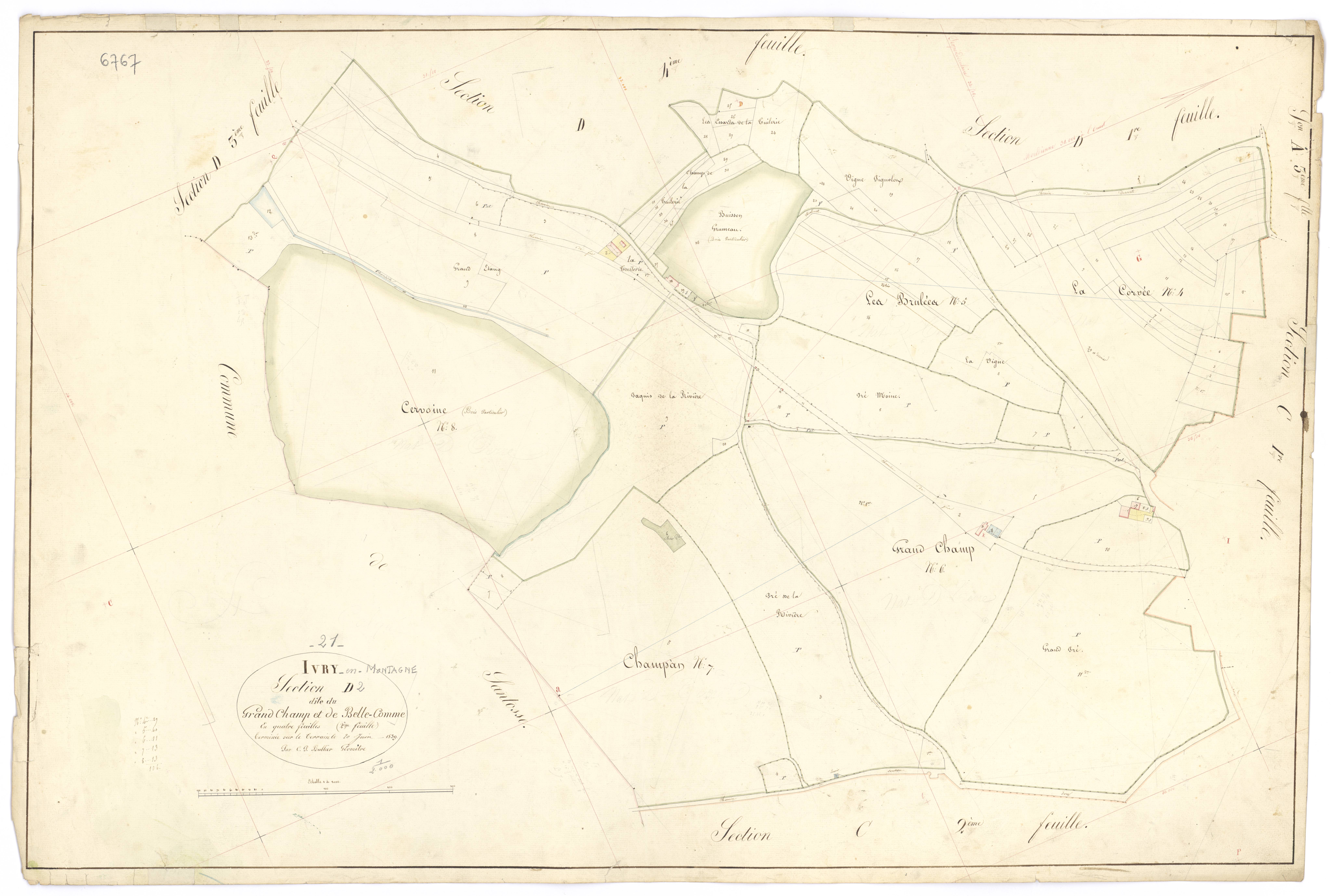 Ivry-en-Montagne - Section D2 - 3 P PLAN 326/14