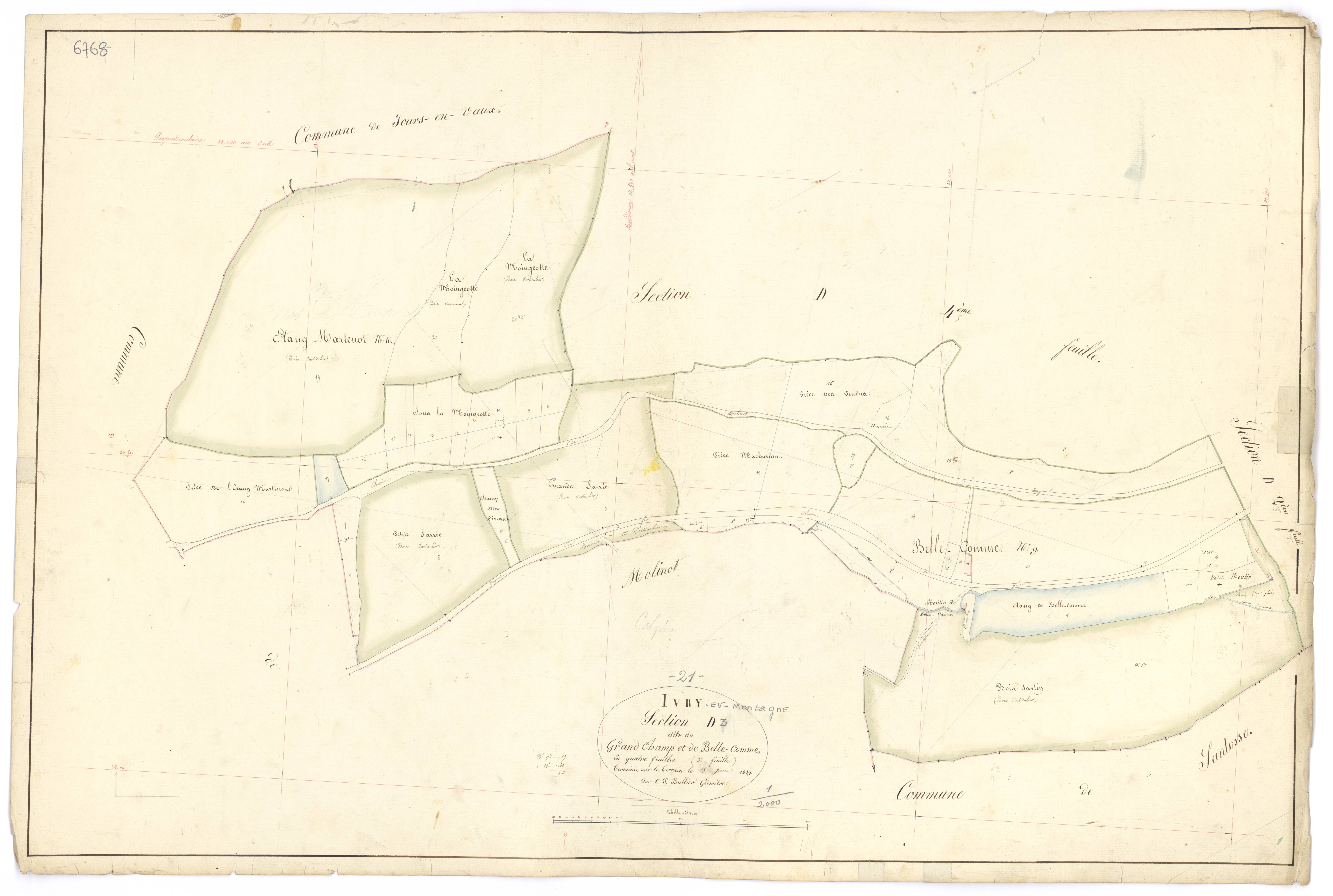 Ivry-en-Montagne - Section D3 - 3 P PLAN 326/15