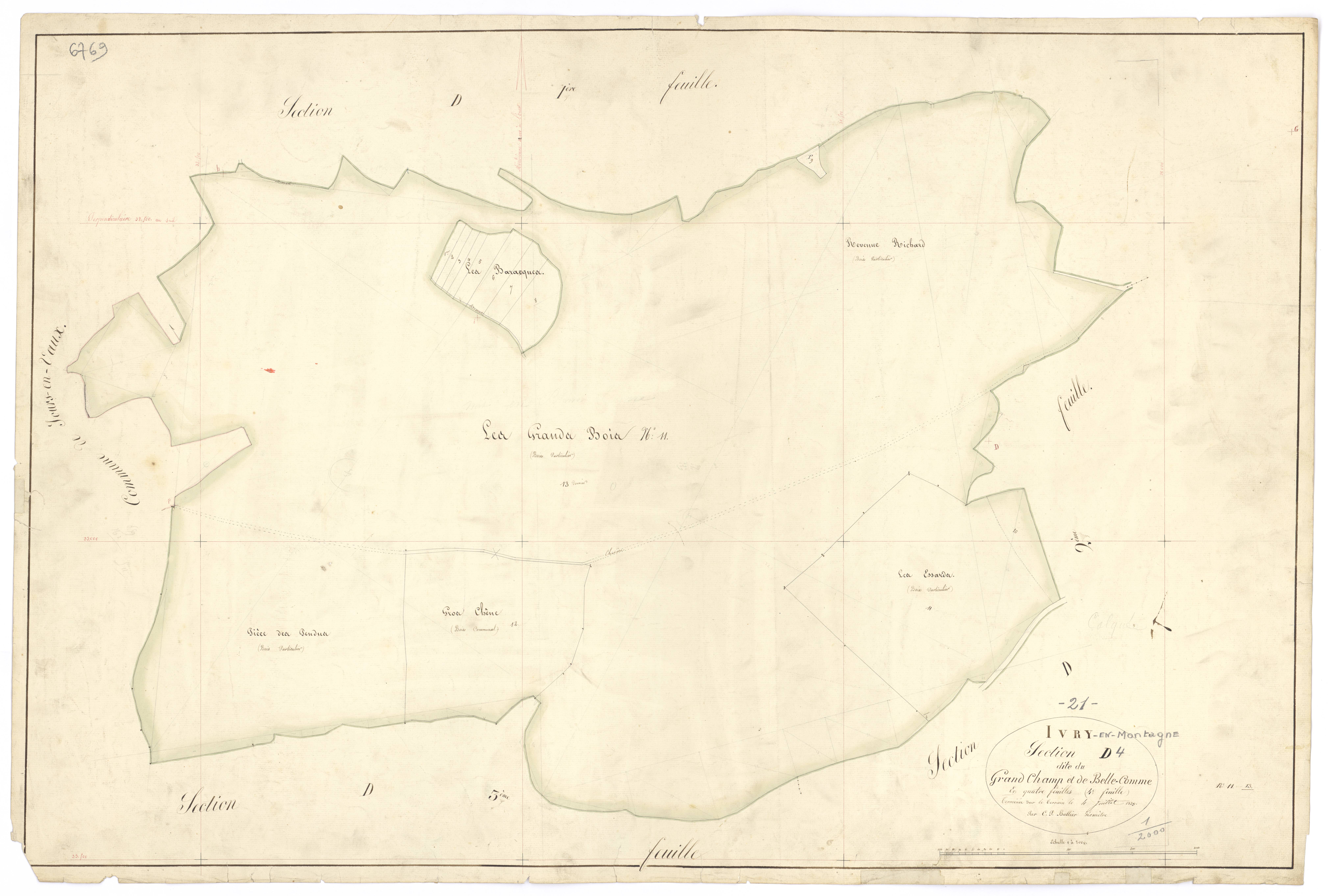 Ivry-en-Montagne - Section D4 - 3 P PLAN 326/16