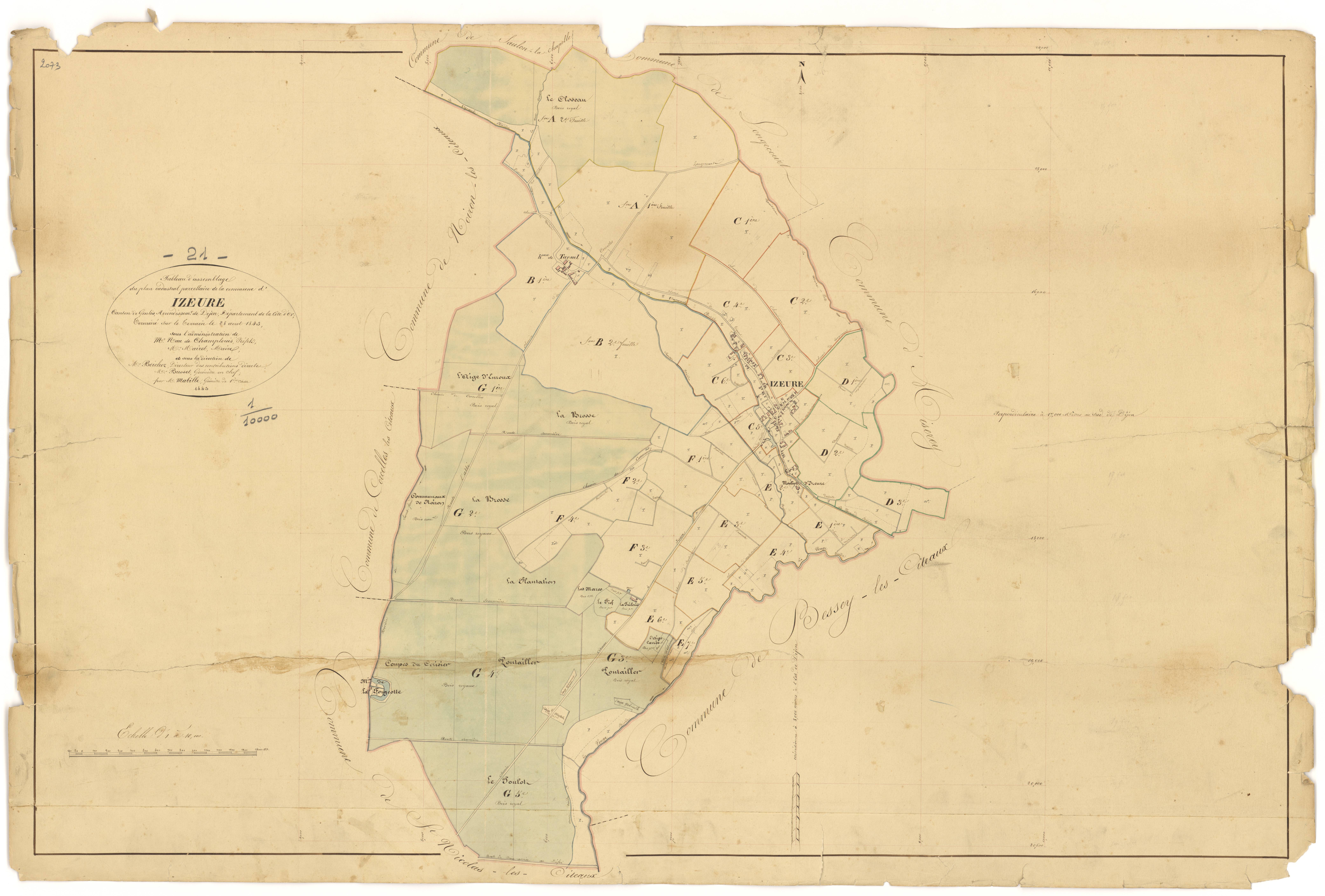 Izeure - Tableau d'assemblage - 3 P PLAN 327/1