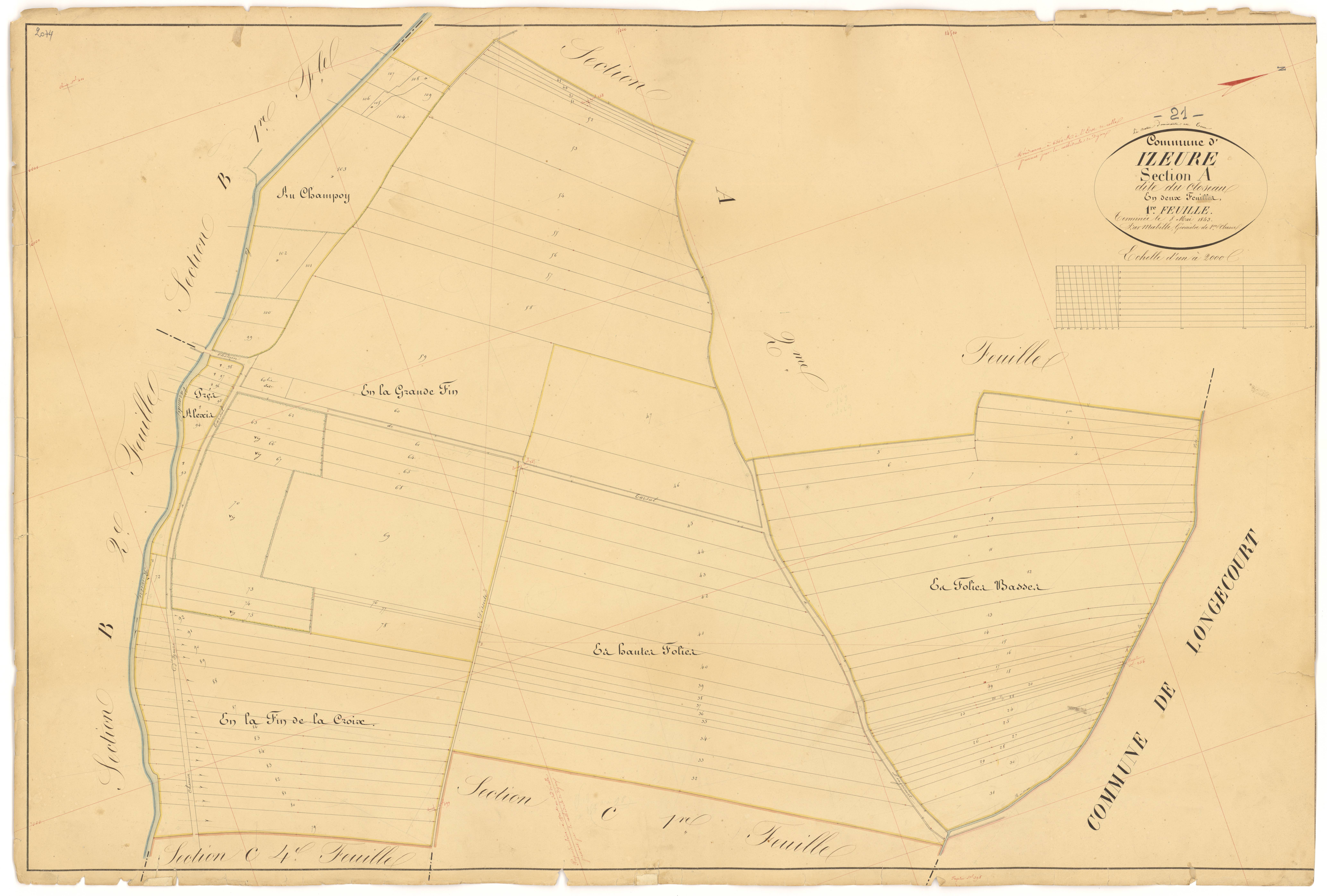 Izeure - Section A1 - 3 P PLAN 327/2