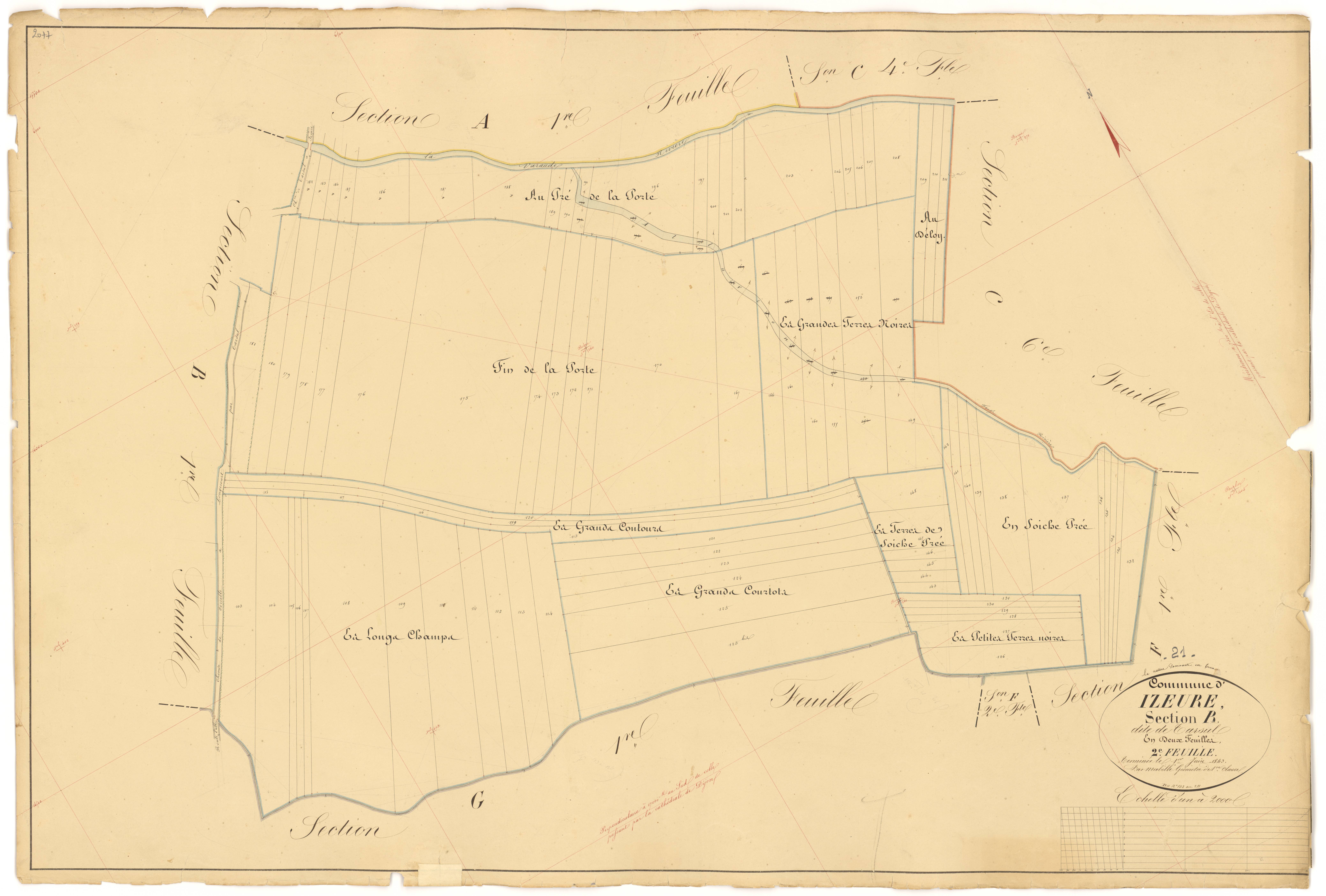 Izeure - Section B2 - 3 P PLAN 327/5