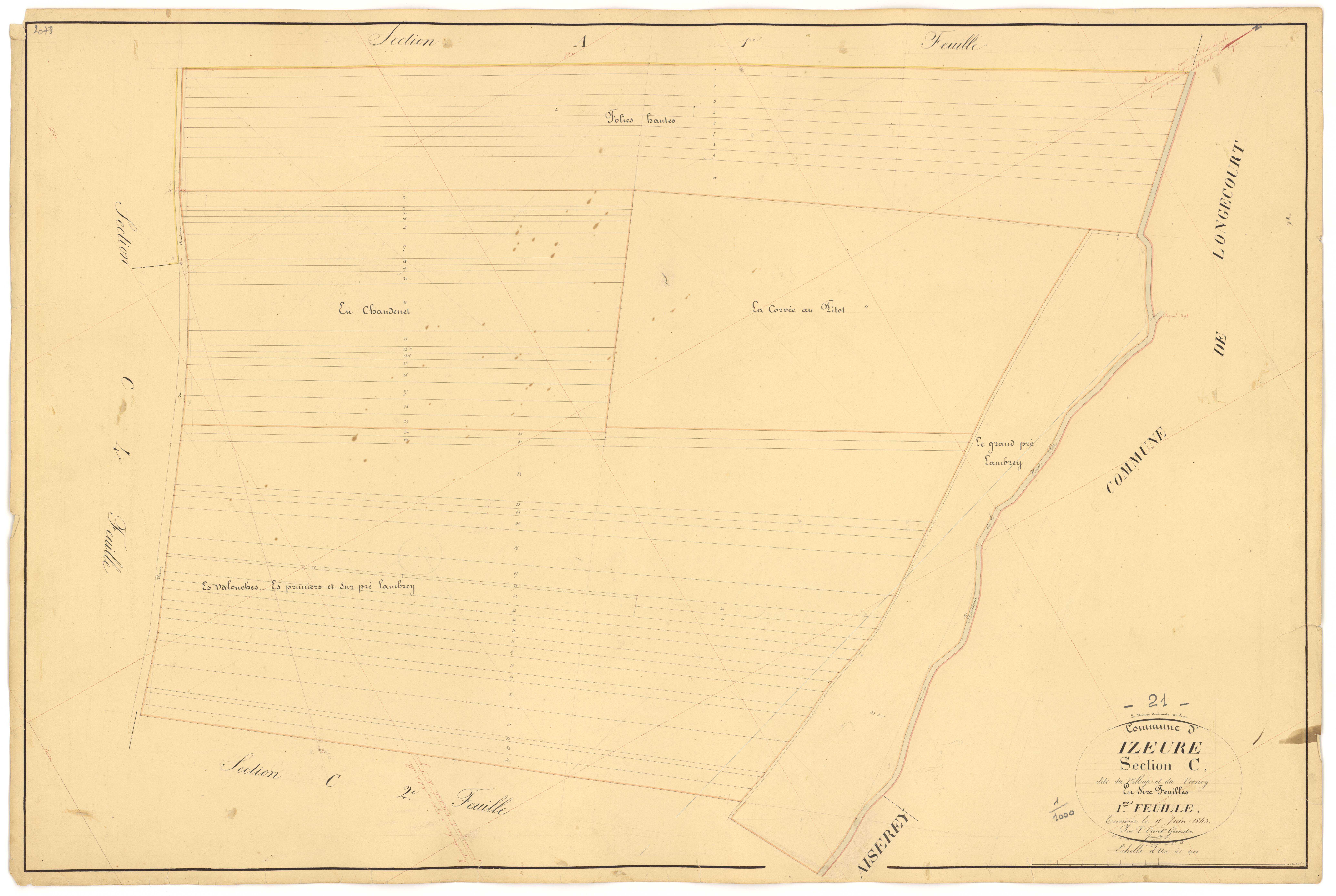 Izeure - Section C1 - 3 P PLAN 327/6