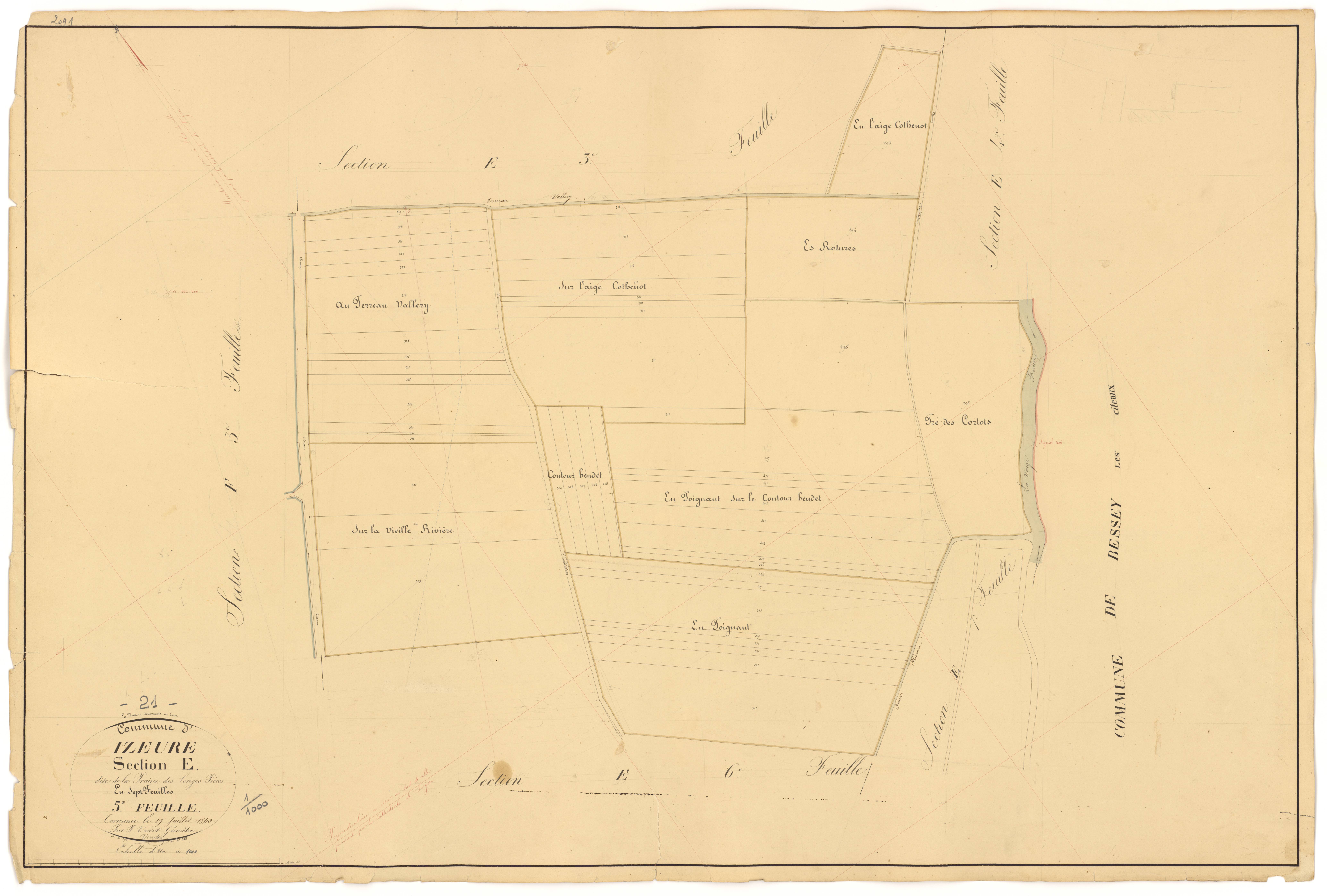 Izeure - Section E5 - 3 P PLAN 327/19