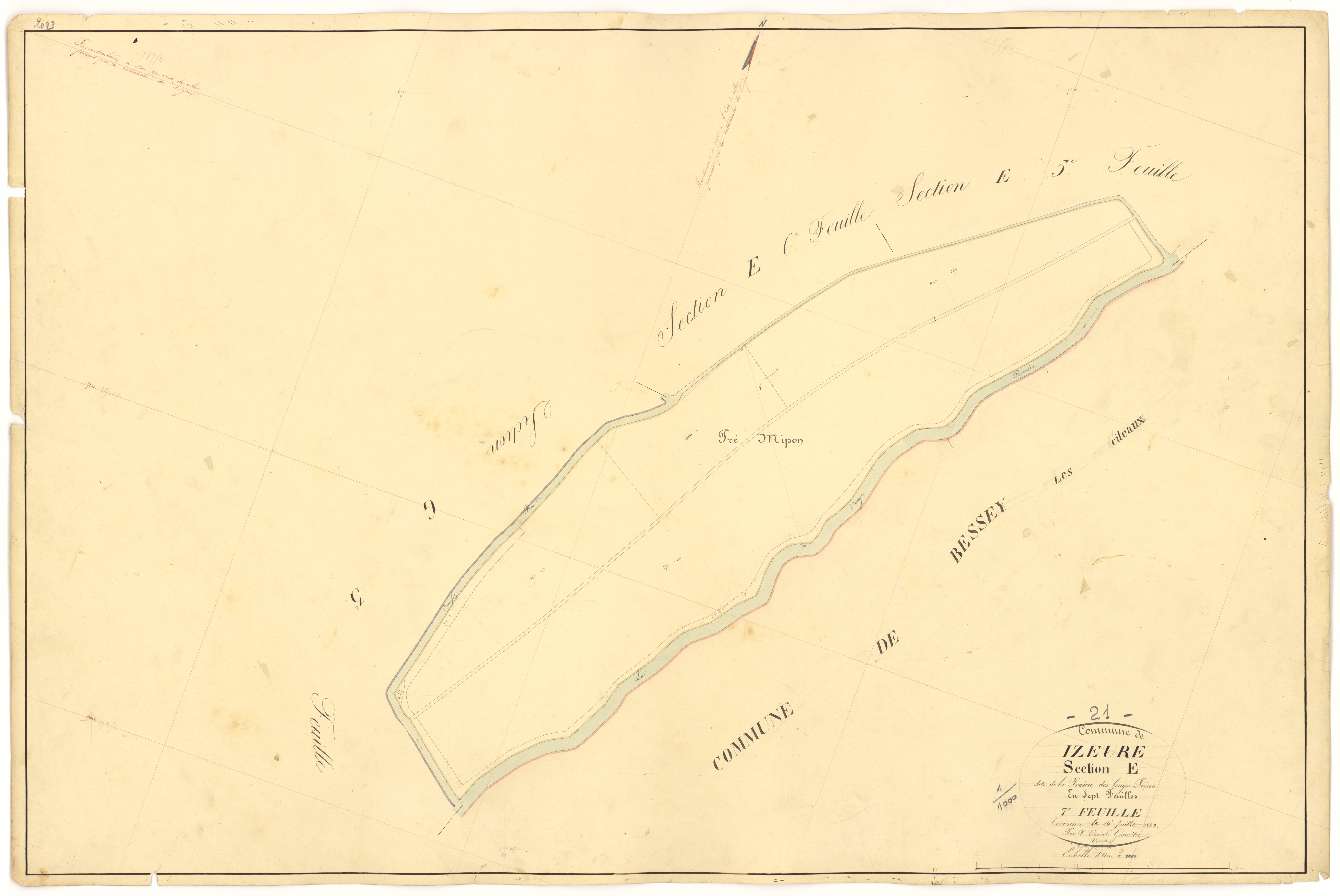 Izeure - Section E7 - 3 P PLAN 327/21