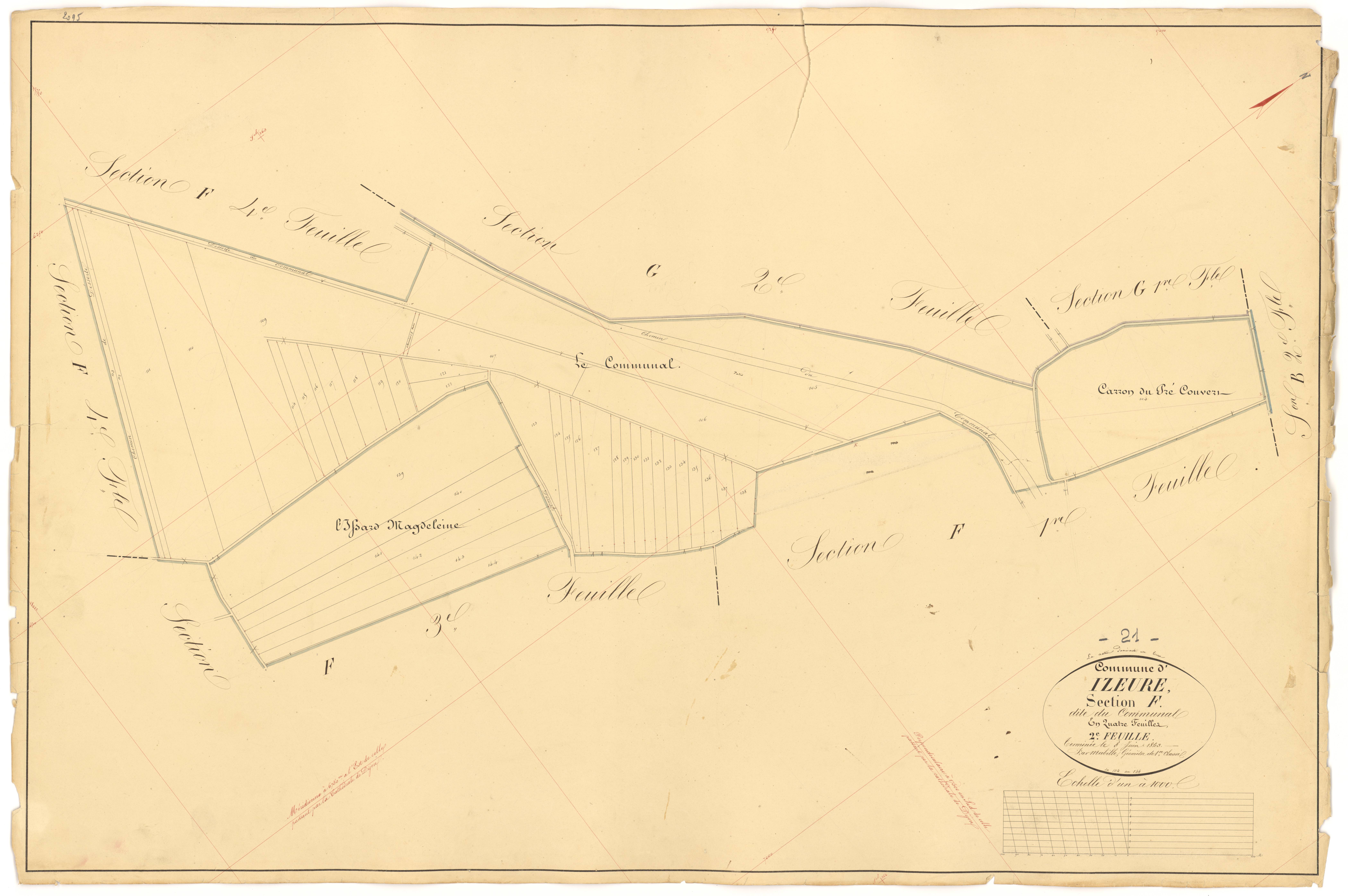 Izeure - Section F2 - 3 P PLAN 327/23
