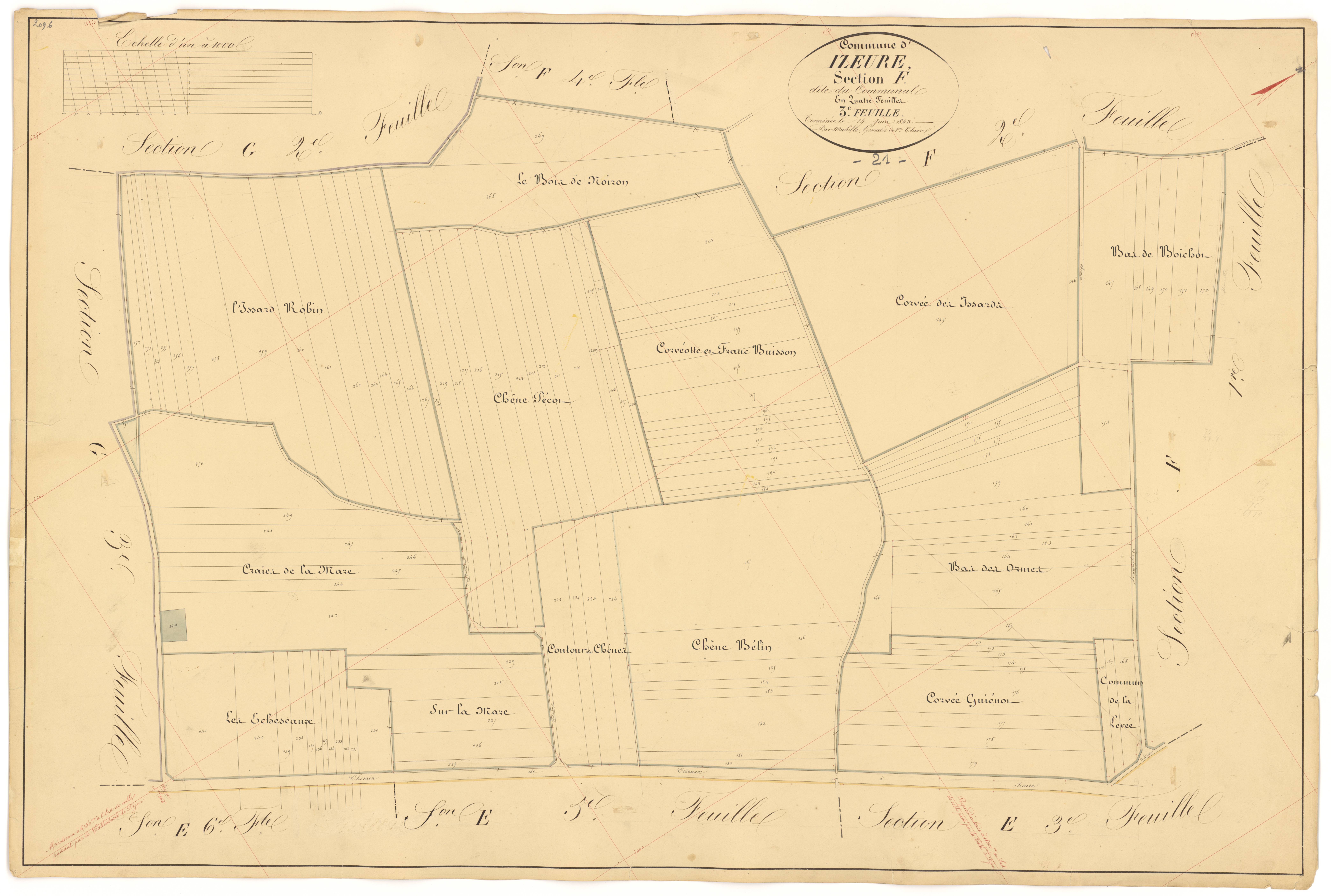 Izeure - Section F3 - 3 P PLAN 327/24