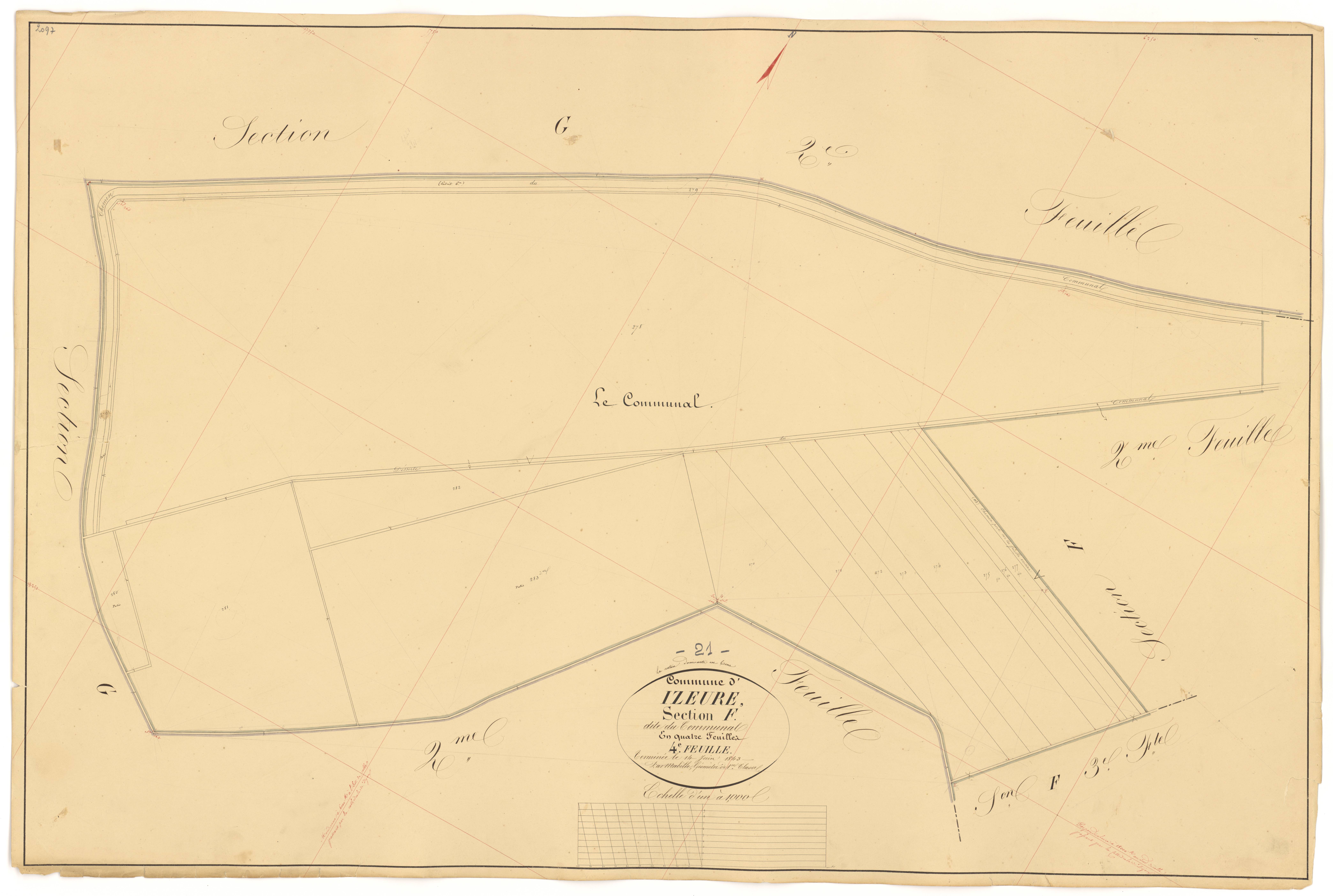 Izeure - Section F4 - 3 P PLAN 327/25