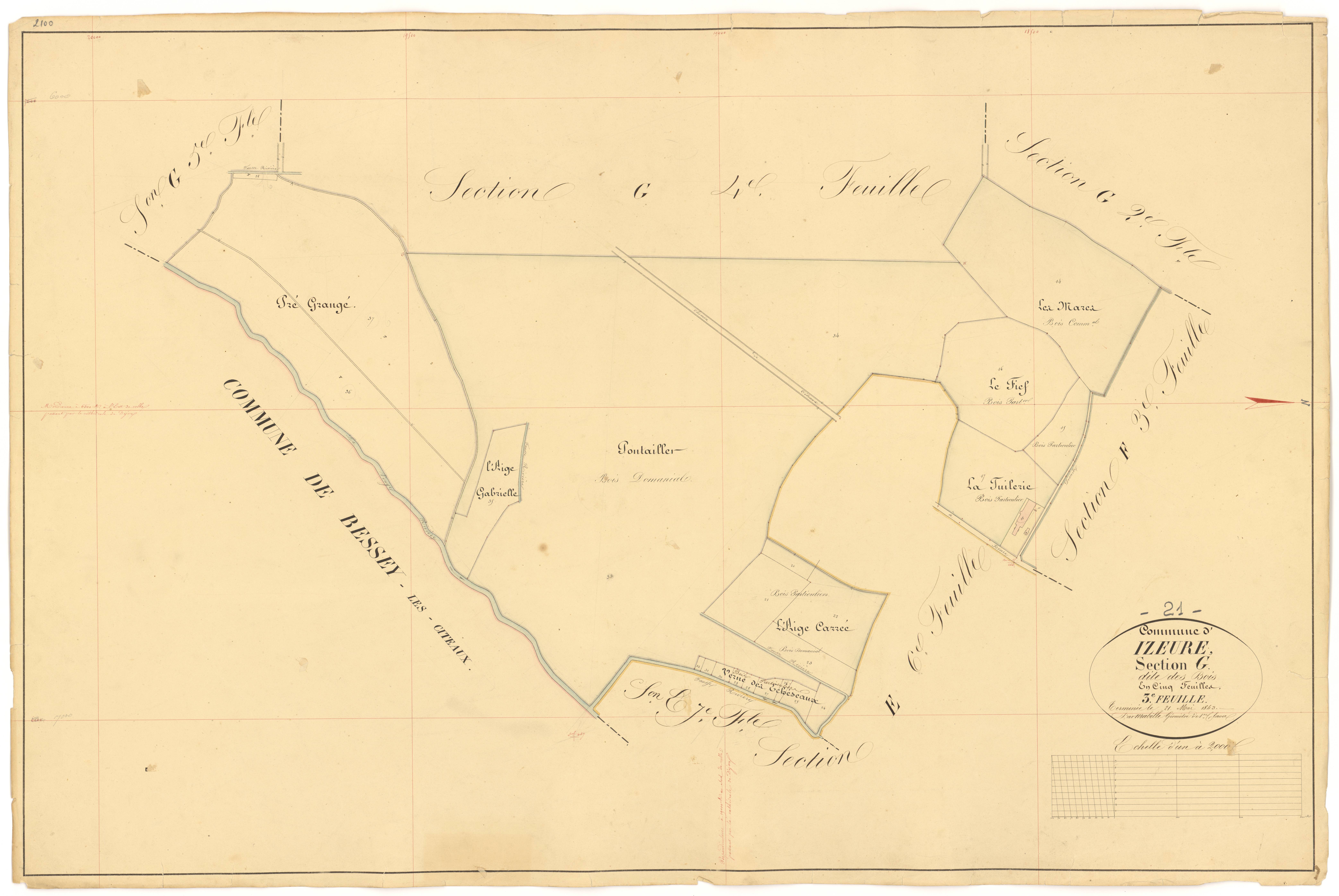 Izeure - Section G3 - 3 P PLAN 327/28