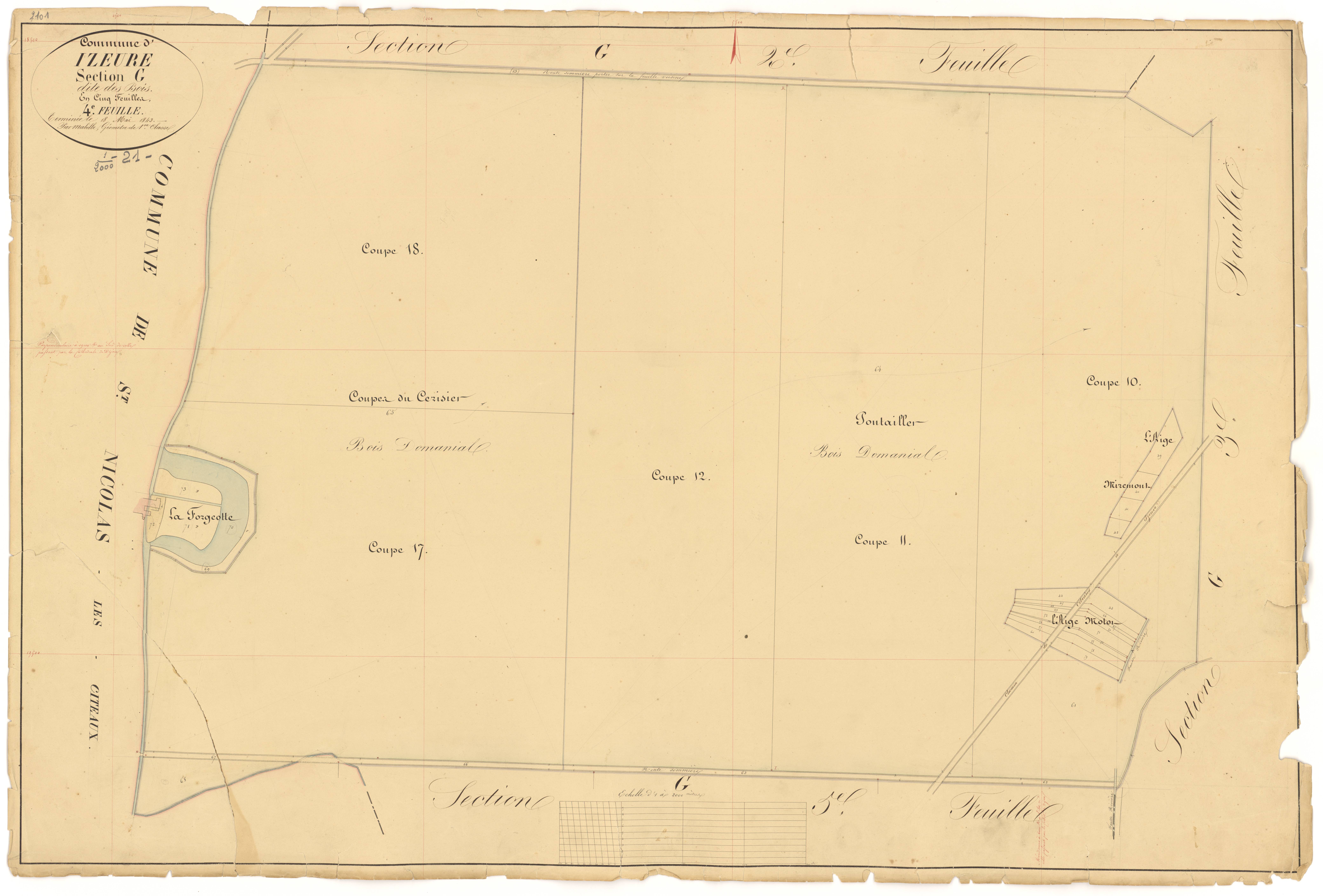 Izeure - Section G4 - 3 P PLAN 327/29