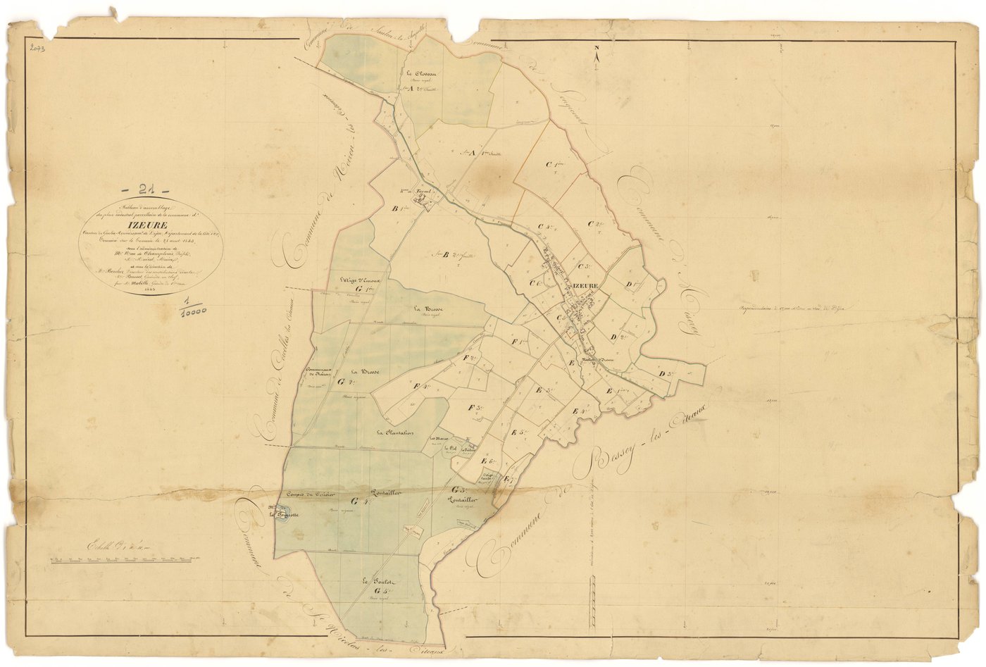 Izeure - Tableau d'assemblage - 3 P PLAN 327/1