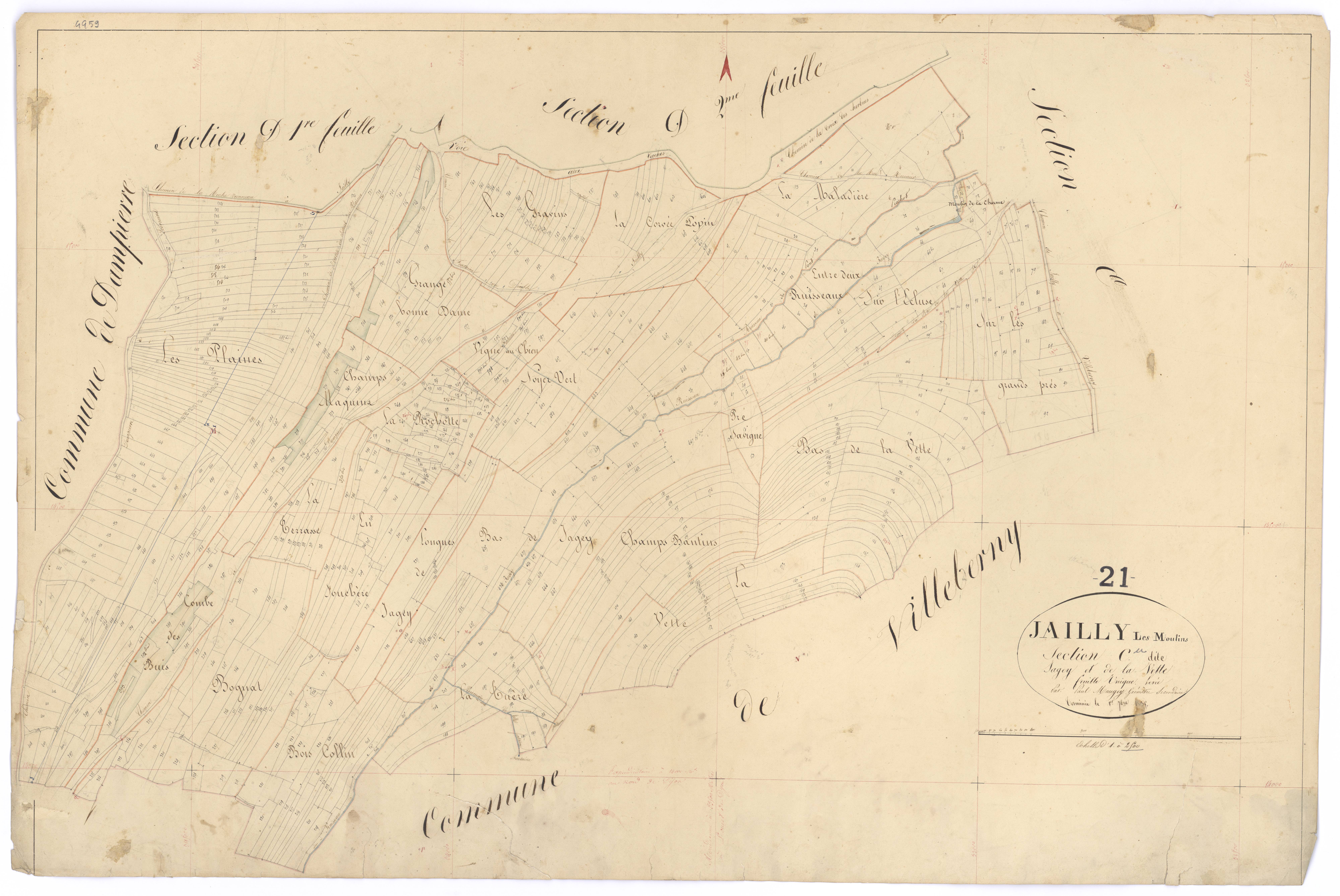 Jailly-les-Moulins - Section C - 3 P PLAN 329/4