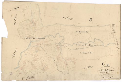 Jailly-les-Moulins - Section E - 3 P PLAN 329/7