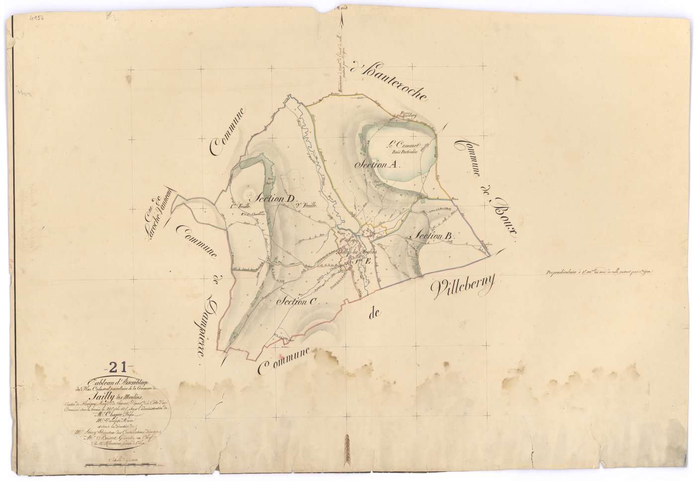 Jailly-les-Moulins - Tableau d'assemblage - 3 P PLAN 329/1