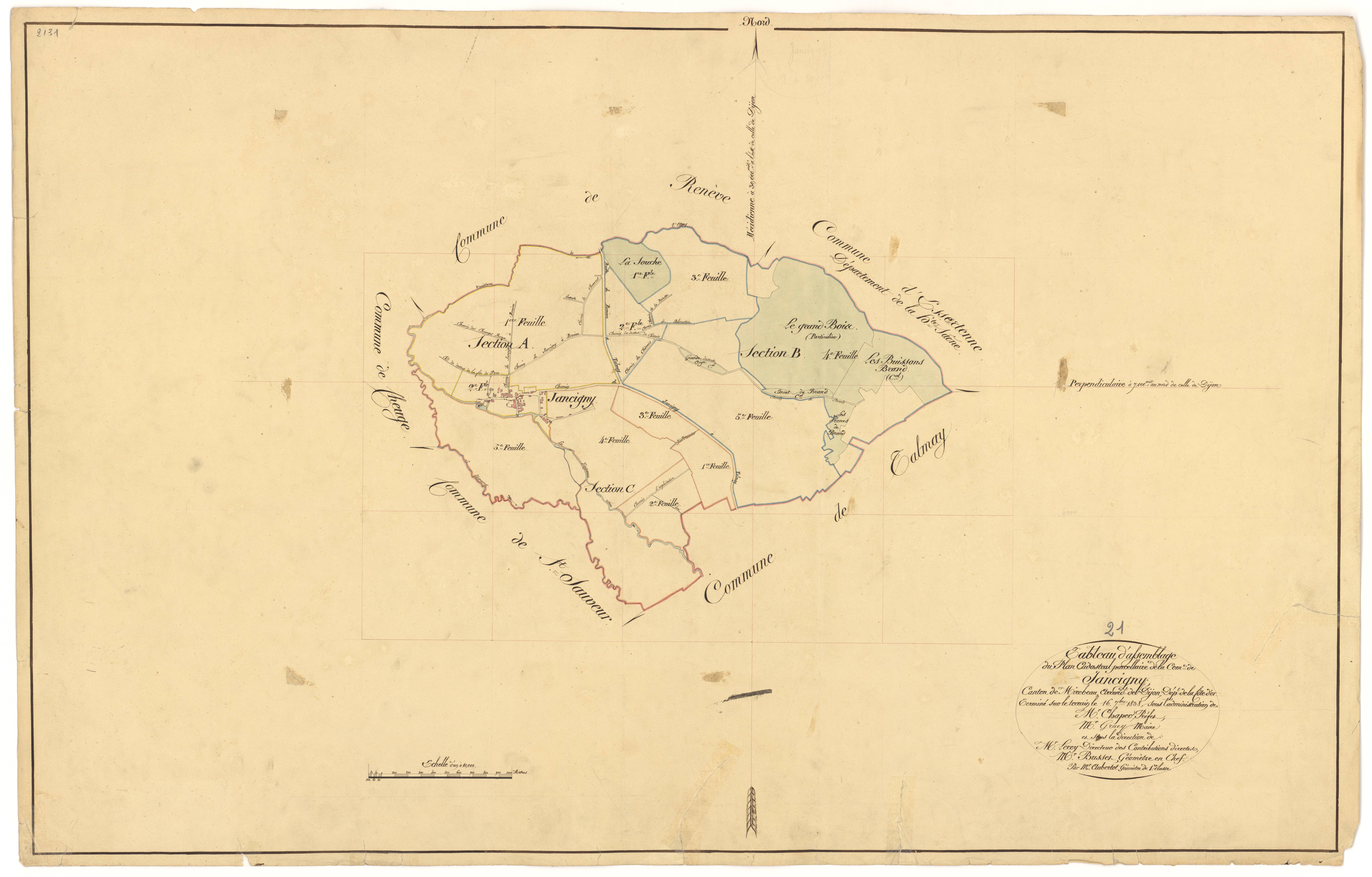 Jancigny - Tableau d'assemblage - 3 P PLAN 331/1