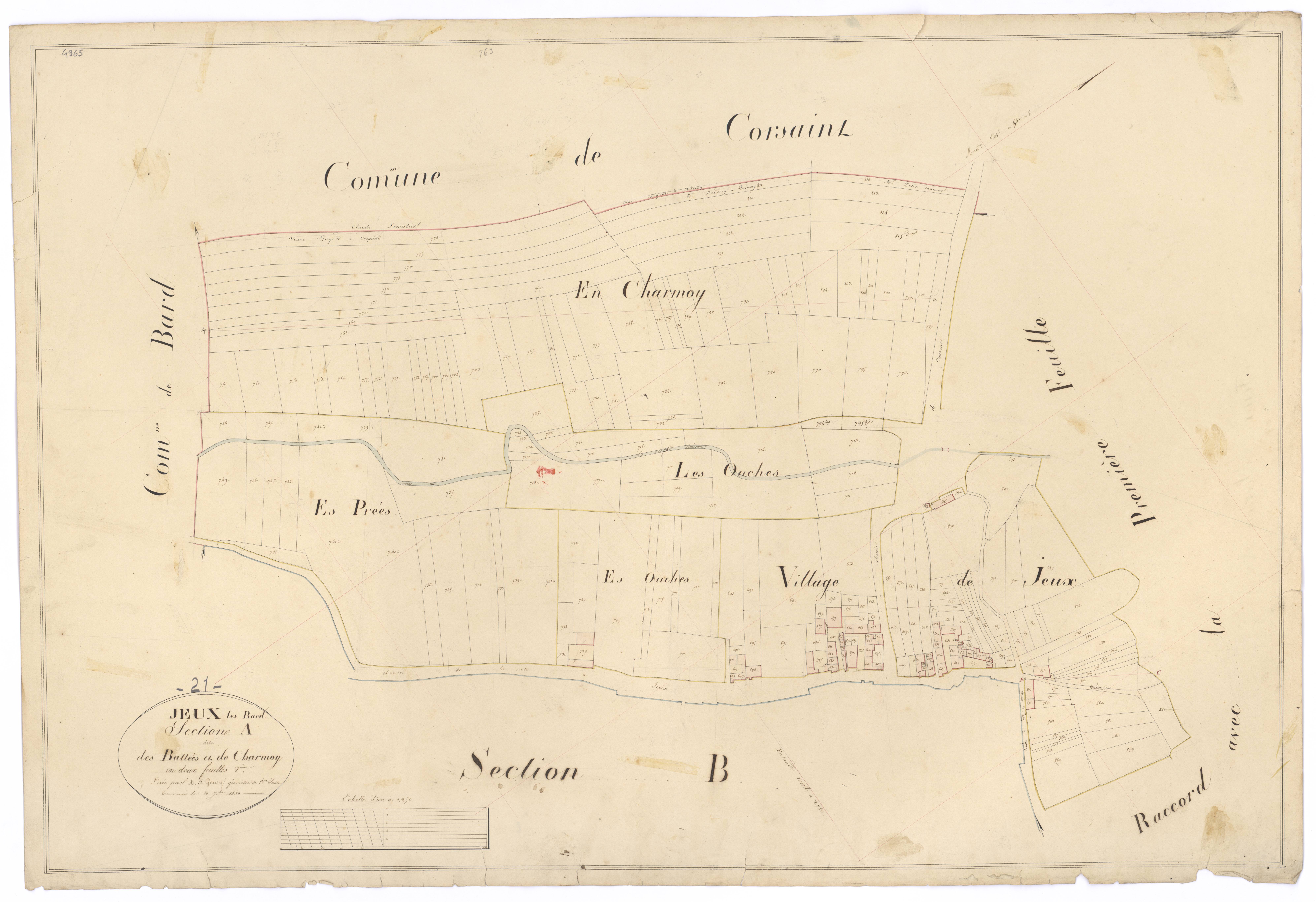 Jeux-lès-Bar - Section A2 - 3 P PLAN 332/3