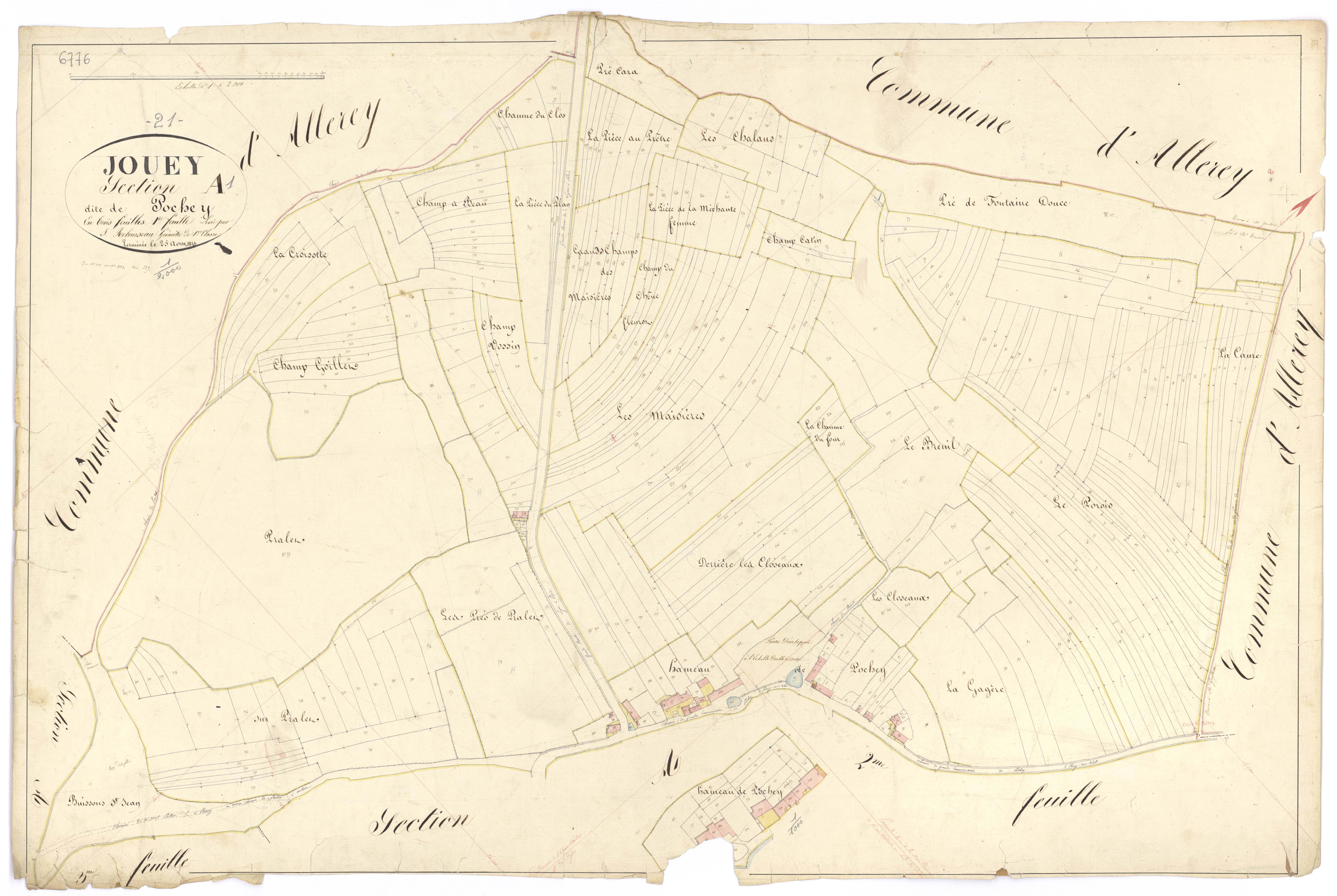 Jouey - Section A1 - 3 P PLAN 333/2