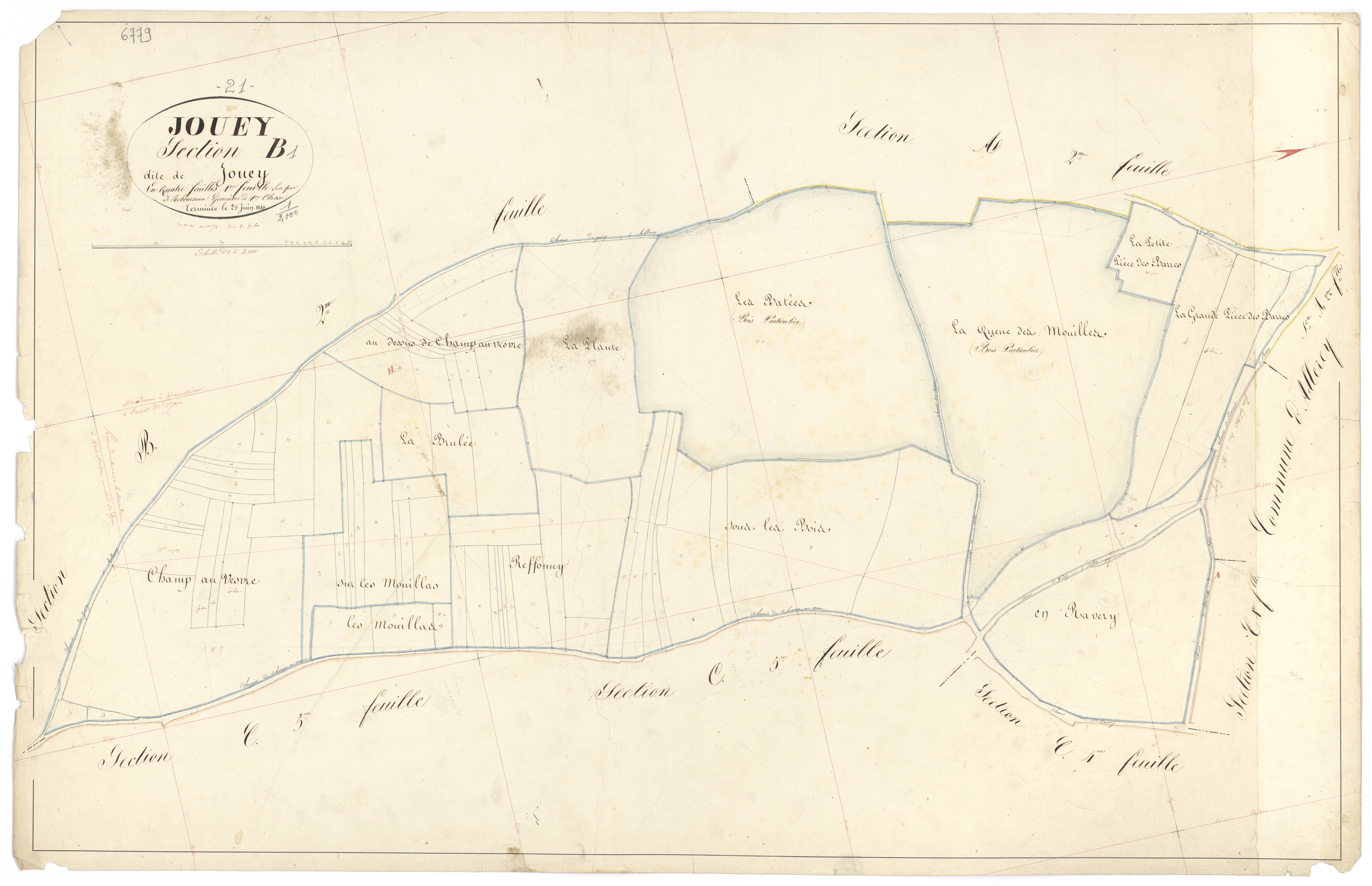 Jouey - Section B1 - 3 P PLAN 333/5