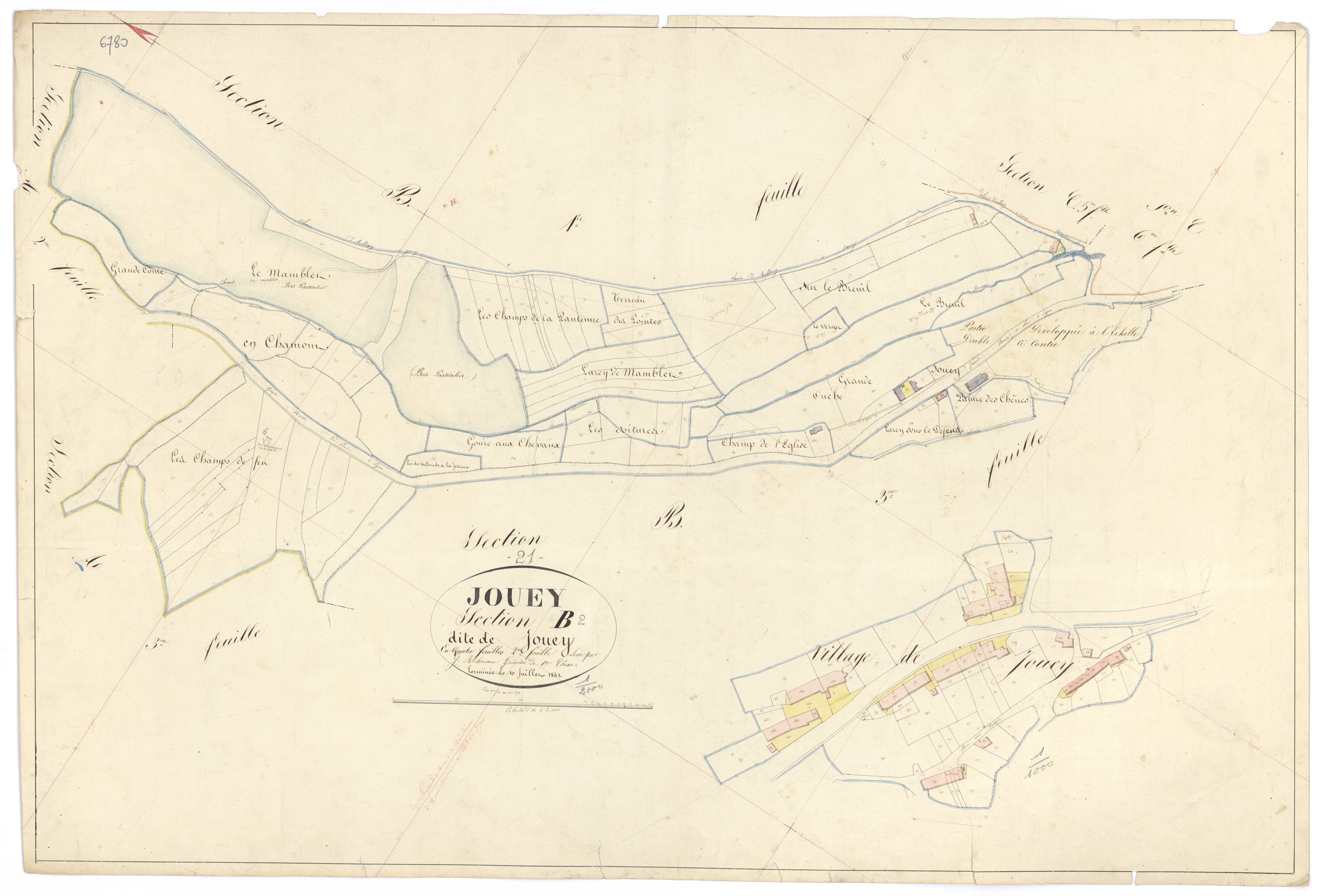 Jouey - Section B2 - 3 P PLAN 333/6