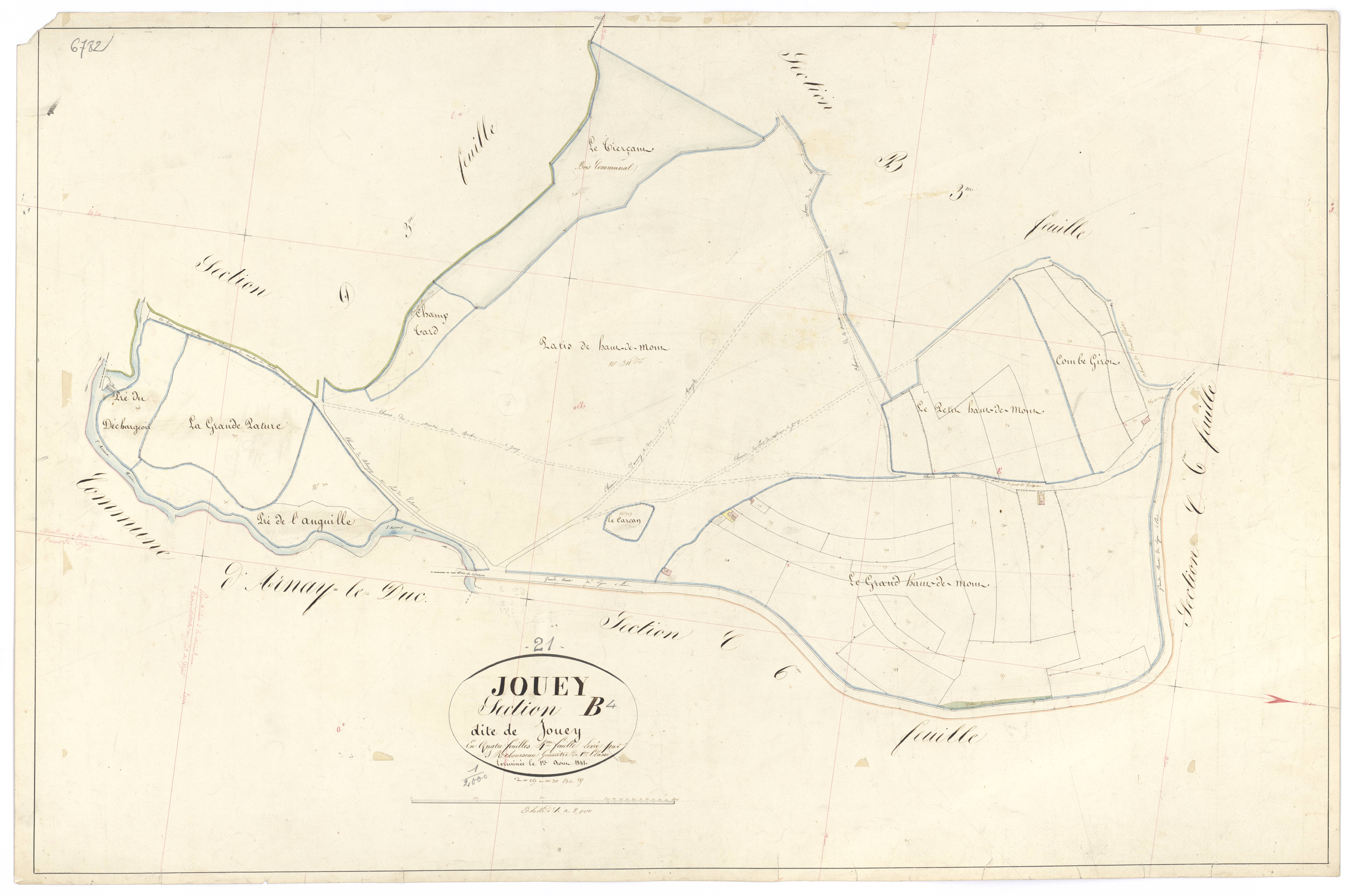 Jouey - Section B4 - 3 P PLAN 333/8