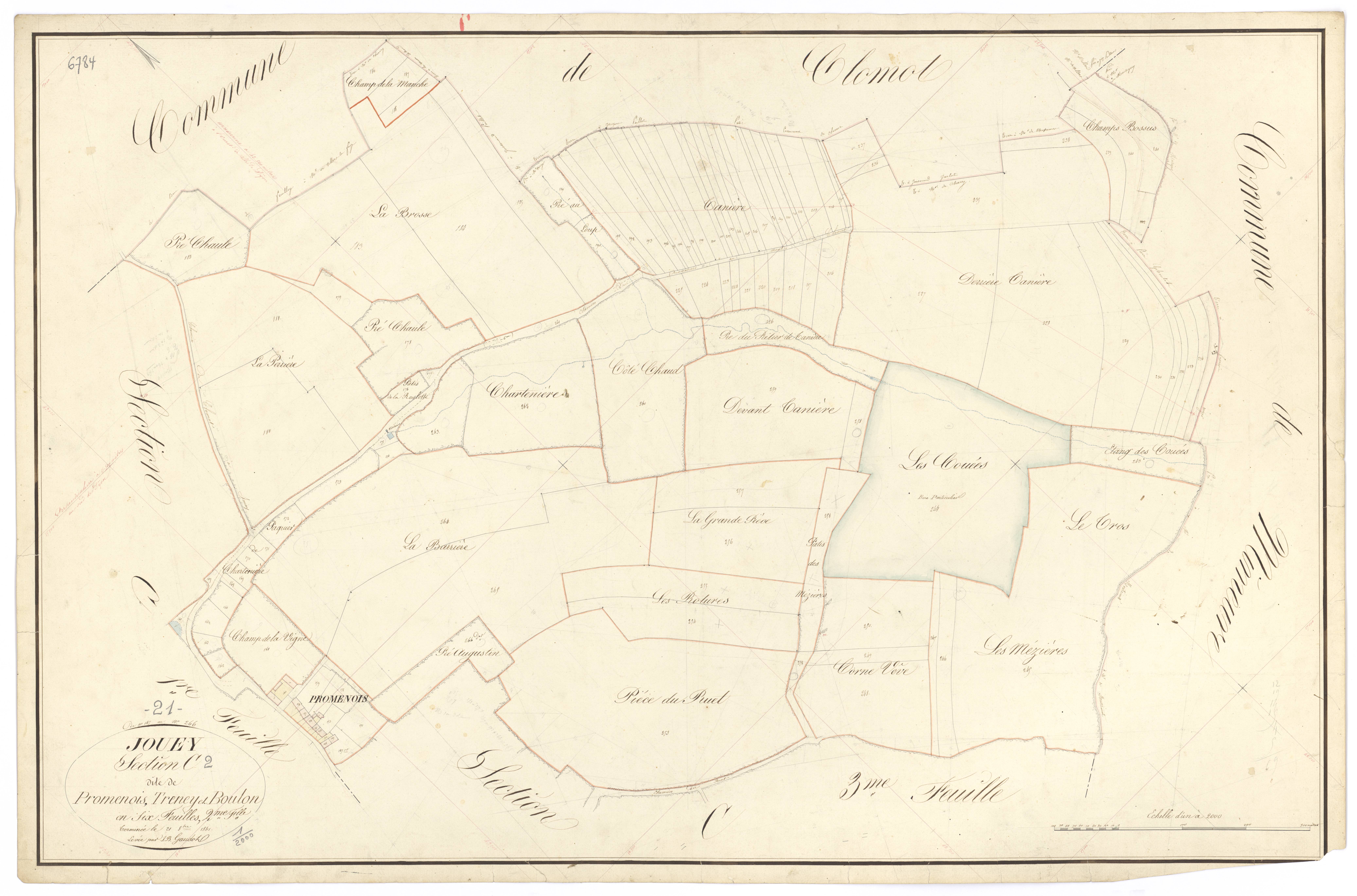 Jouey - Section C2 - 3 P PLAN 333/10